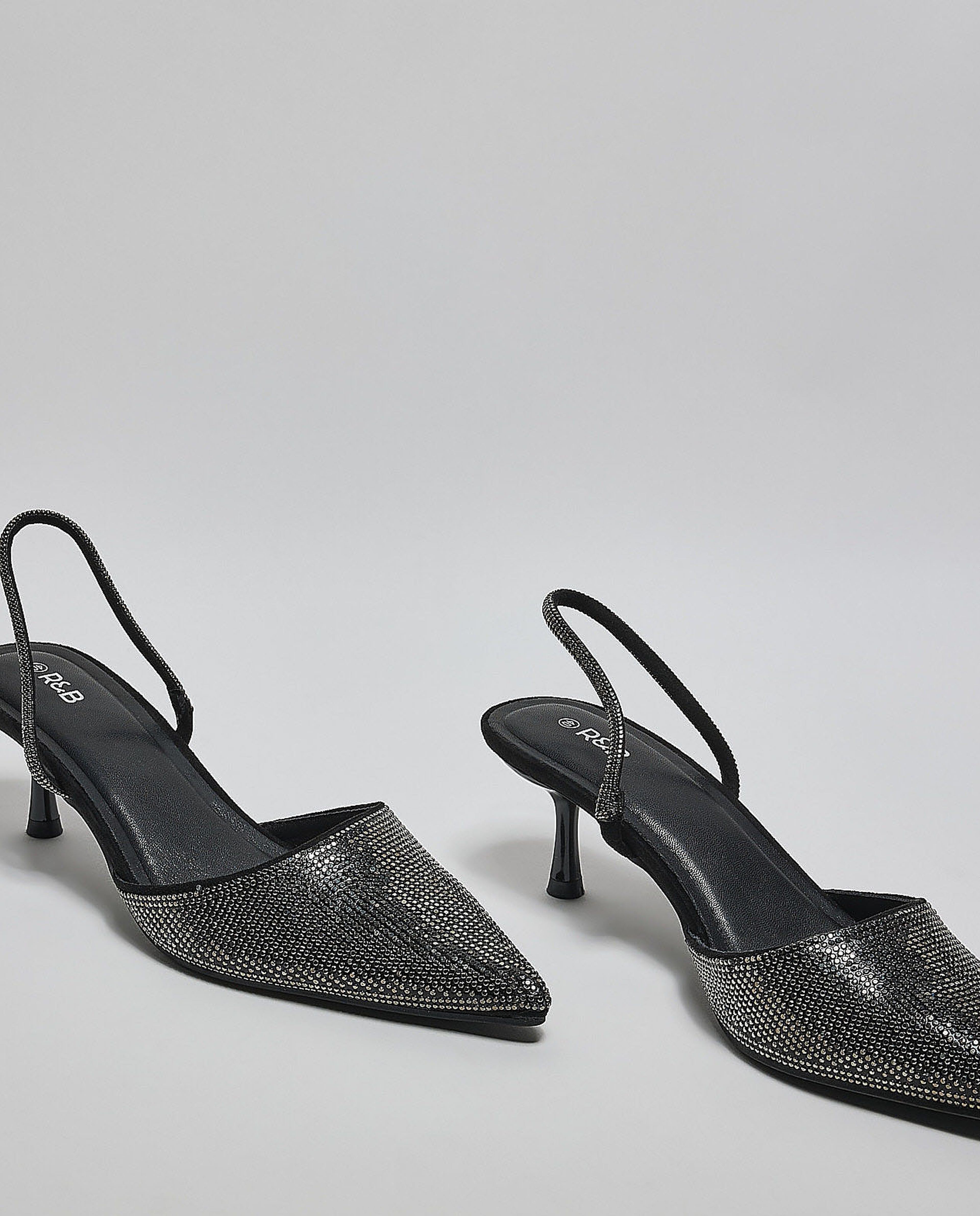 Embellished Slingback Pumps