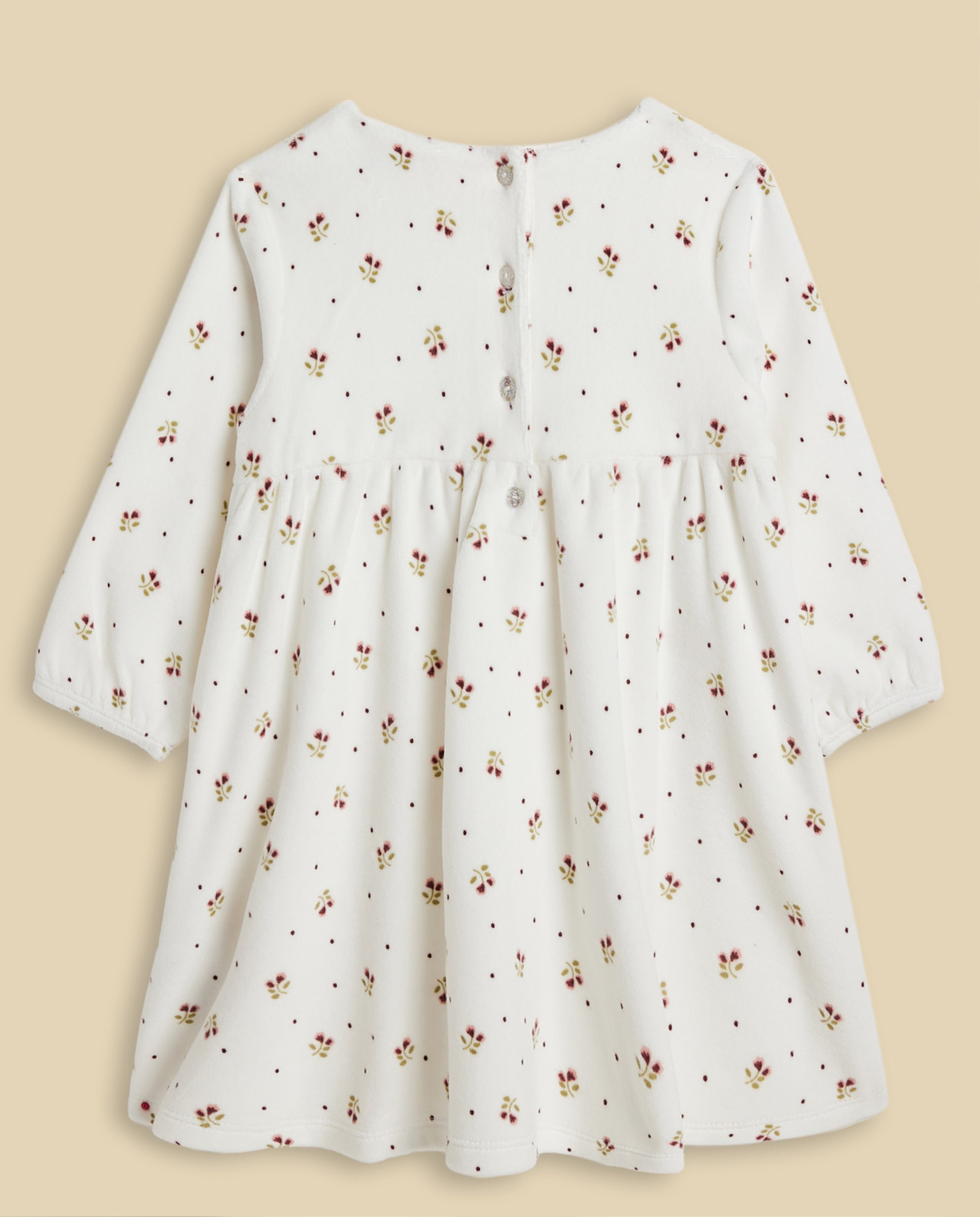 Printed Fit and Flare Dress and Stocking Set