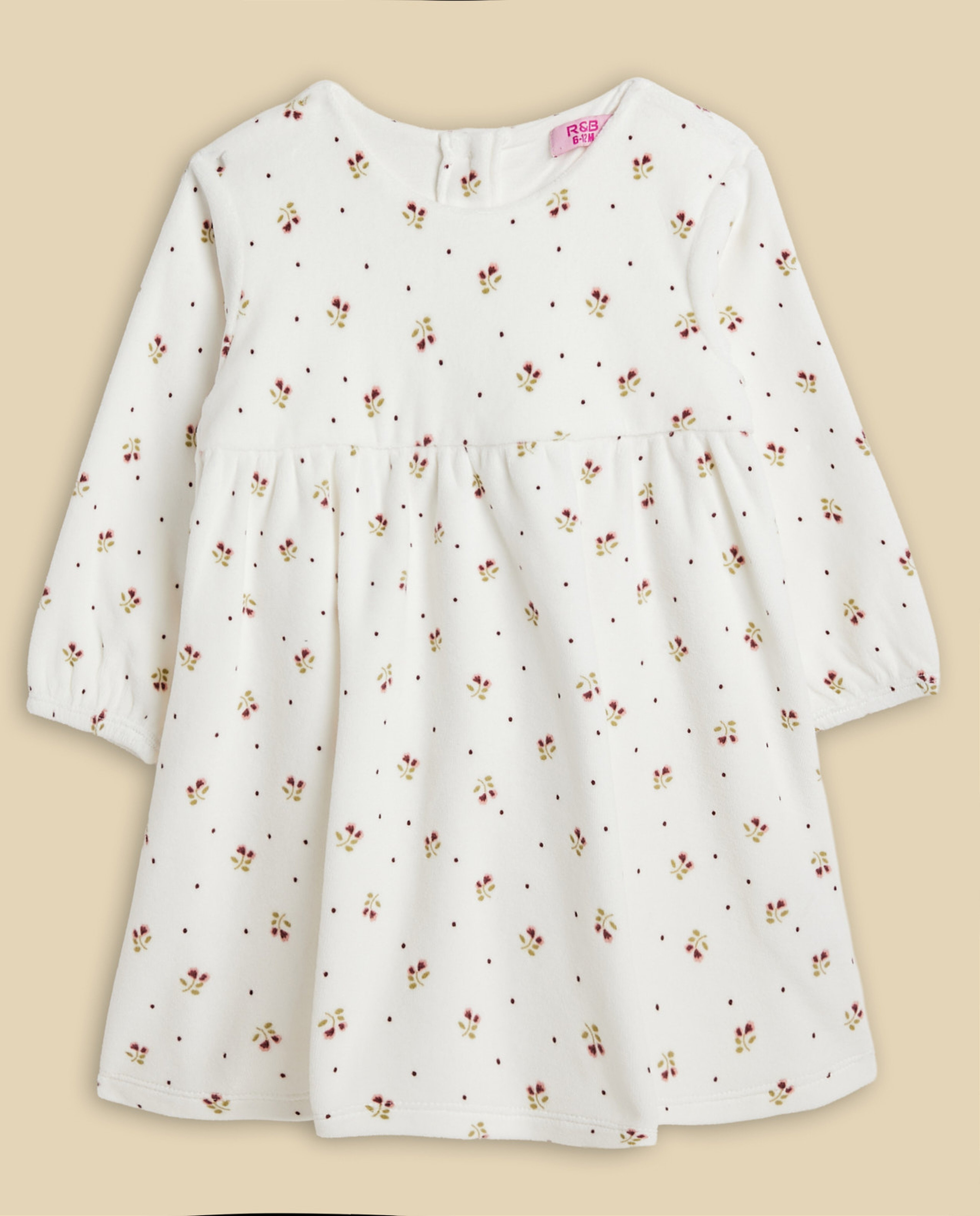 Printed Fit and Flare Dress and Stocking Set