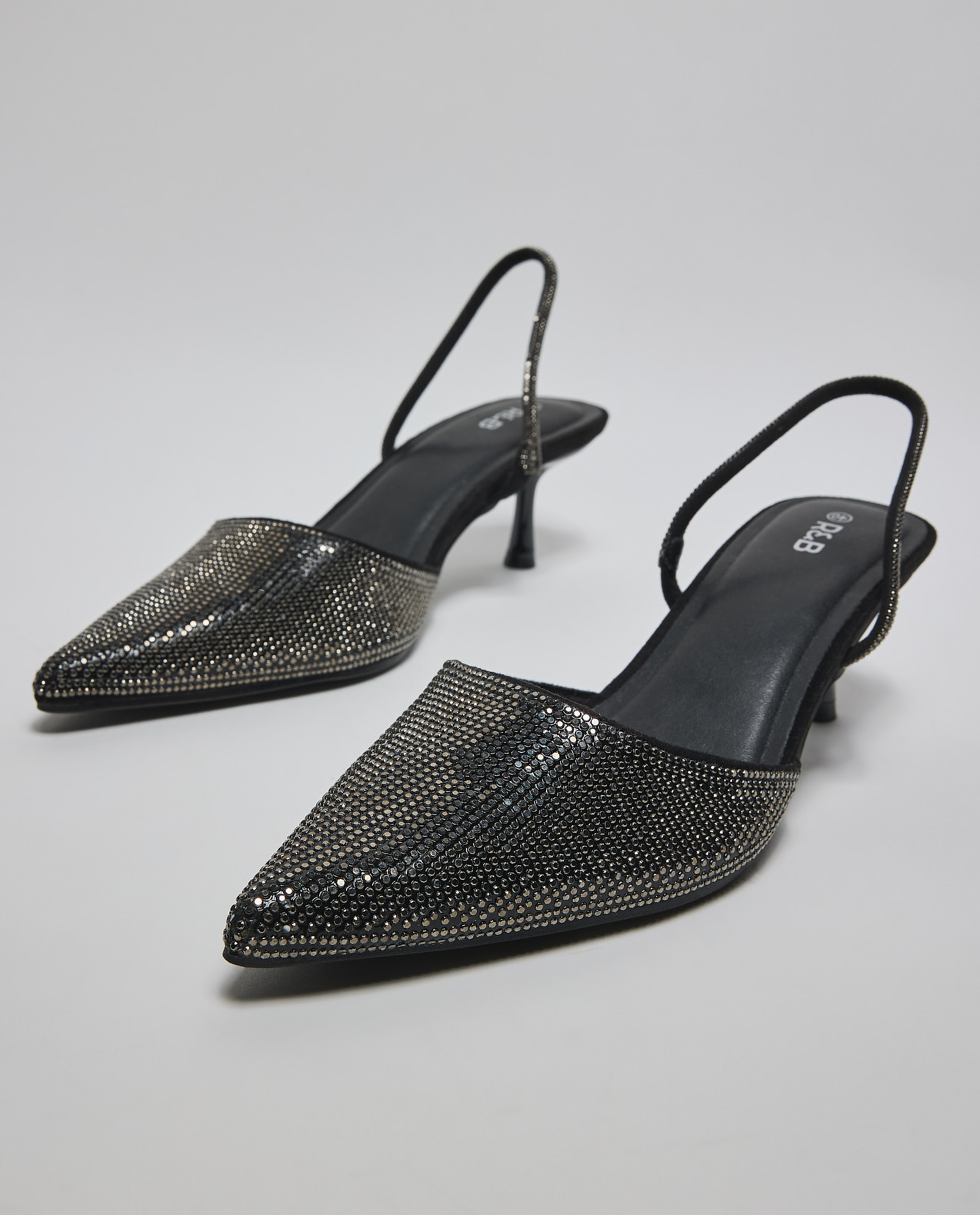 Embellished Slingback Pumps