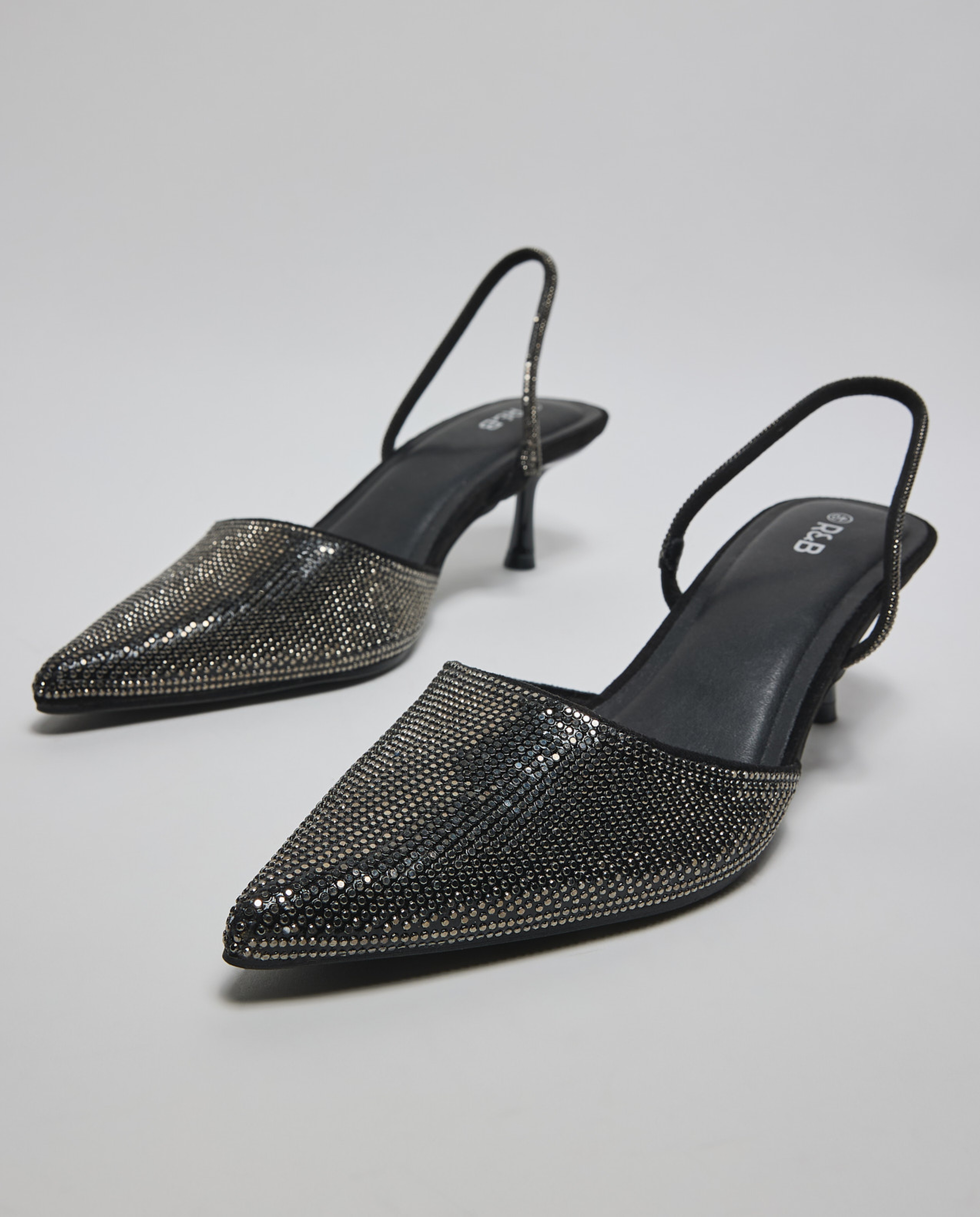 Embellished Slingback Pumps