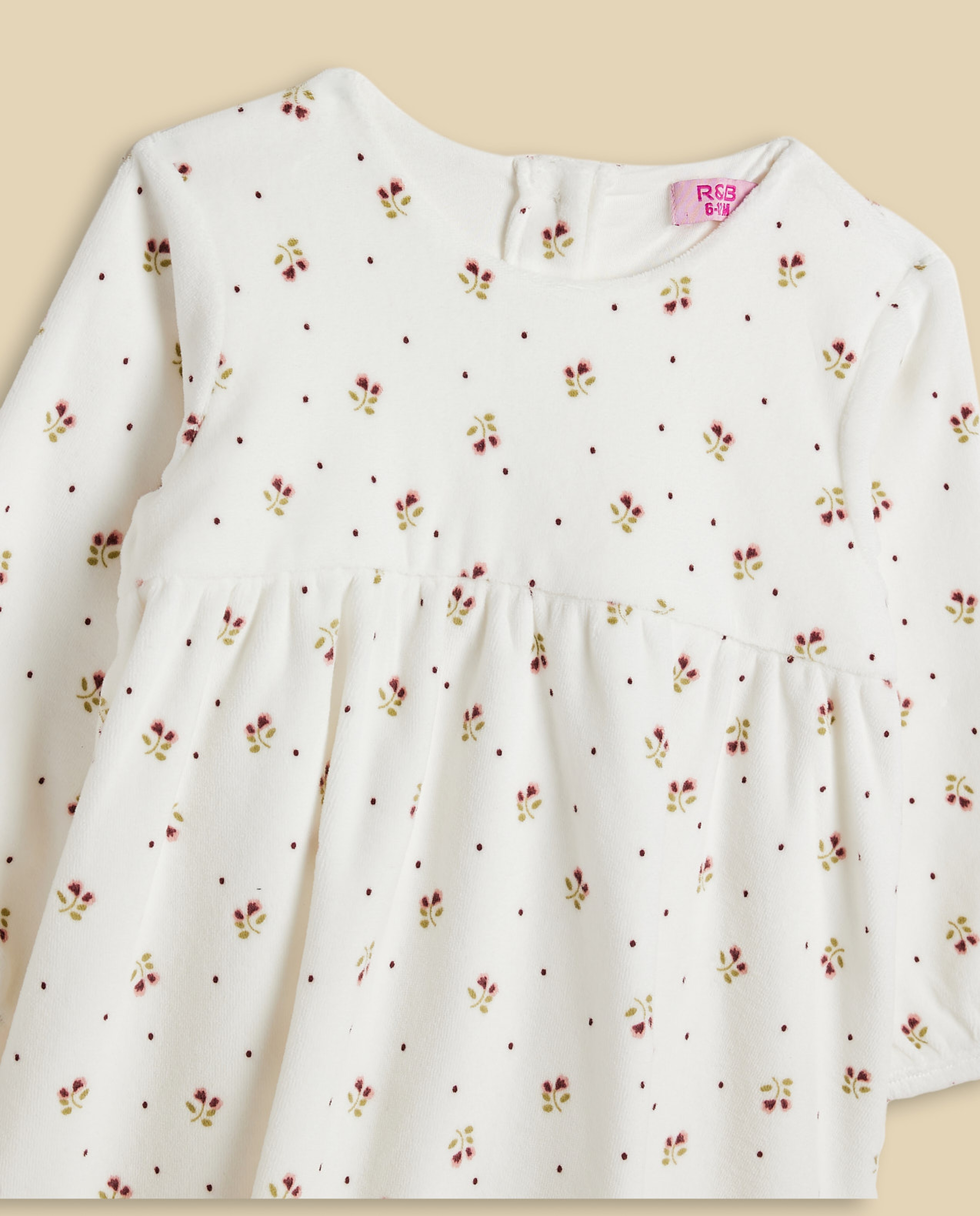 Printed Fit and Flare Dress and Stocking Set