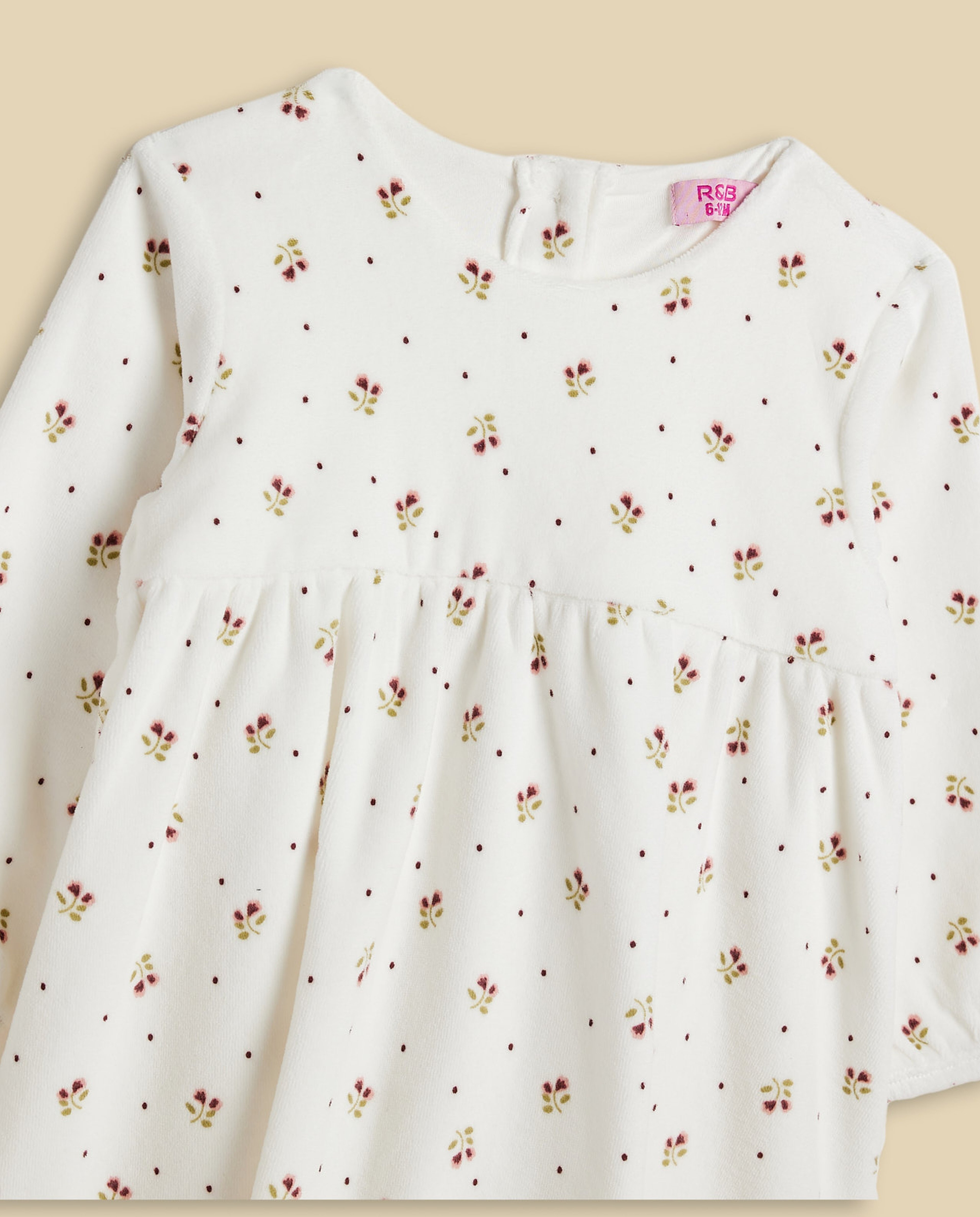 Printed Fit and Flare Dress and Stocking Set