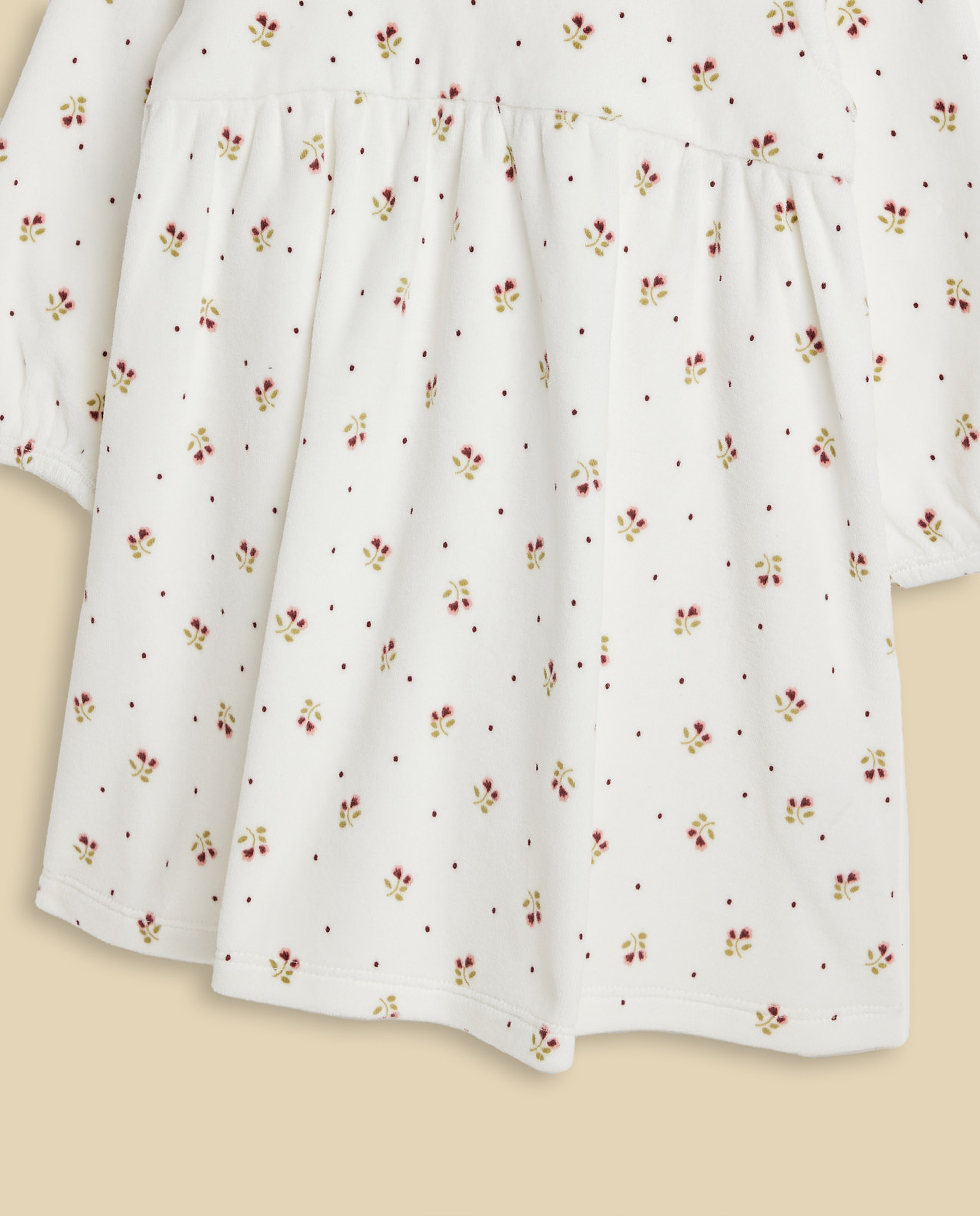 Printed Fit and Flare Dress and Stocking Set