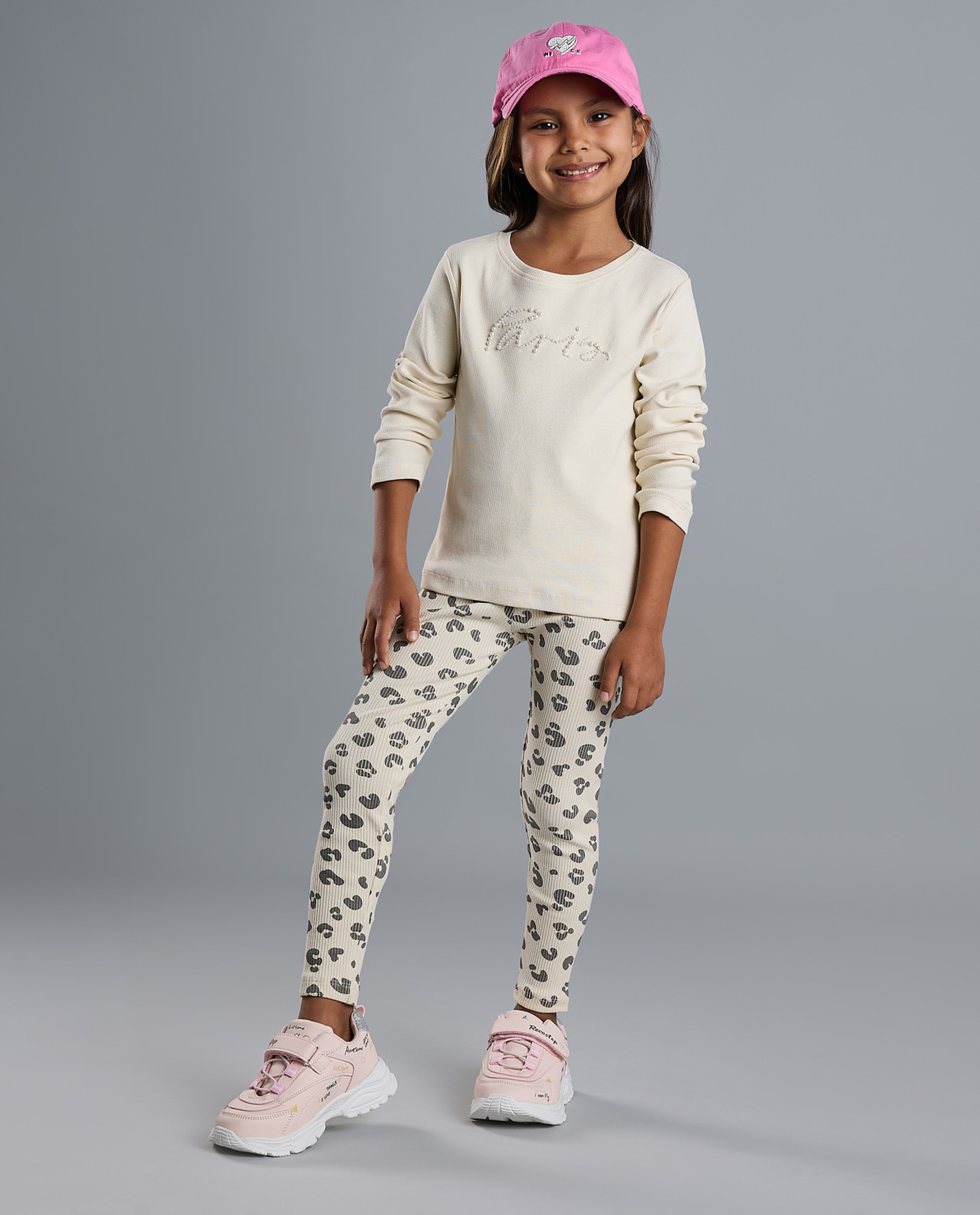 Embroidered T-Shirt with Crew Neck and Long Sleeves