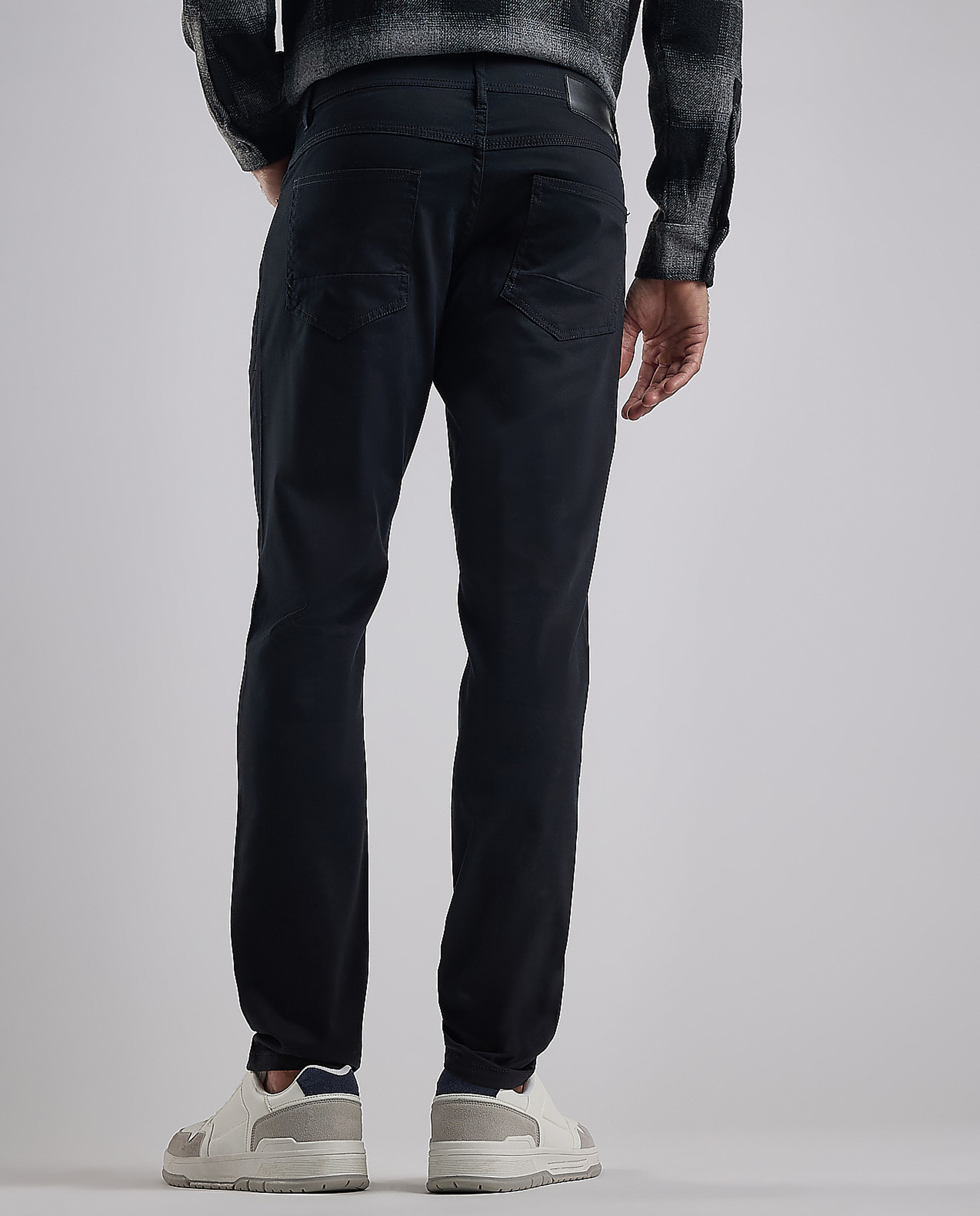 Solid Woven Pants with Button Closure