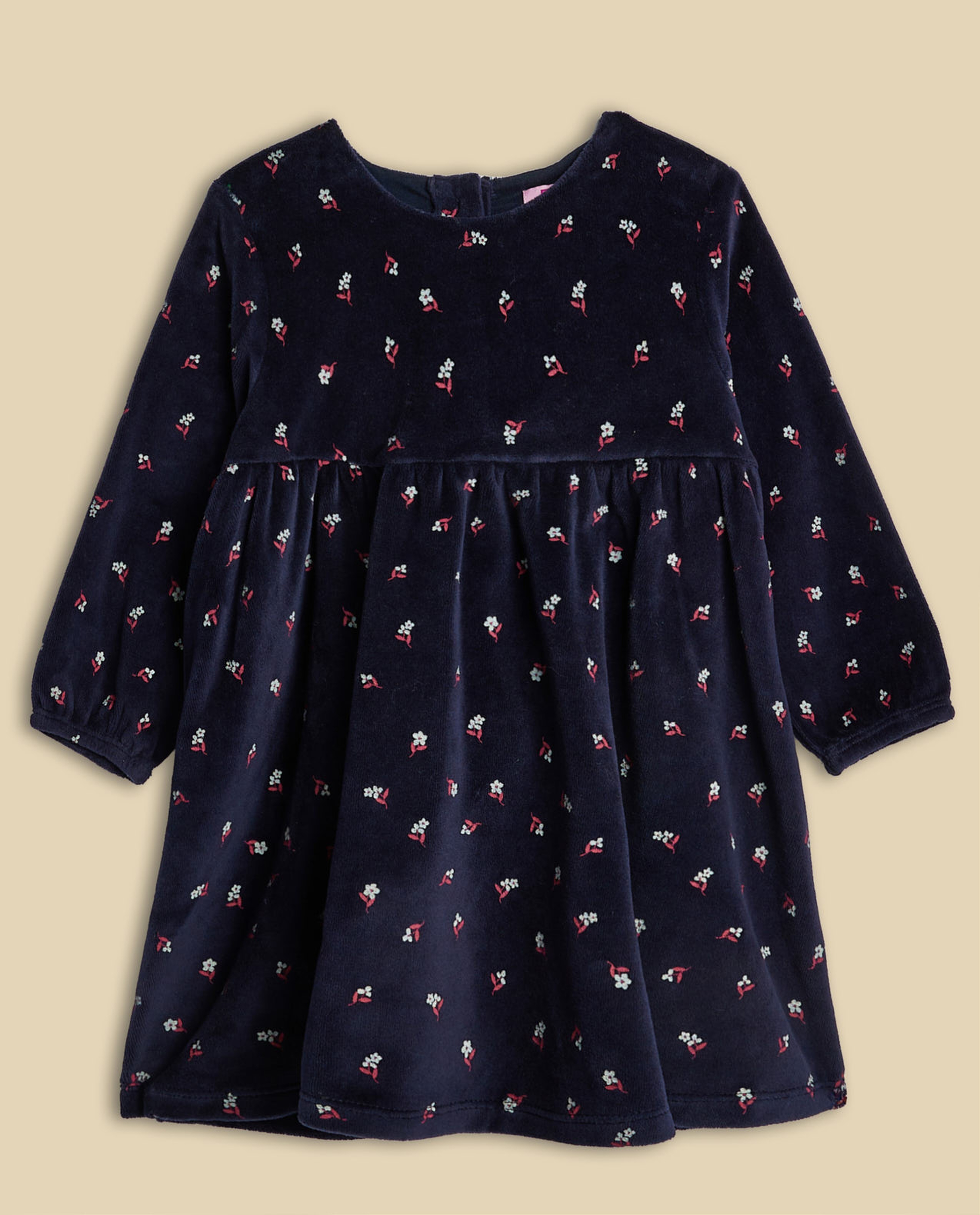 Printed Fit and Flare Dress and Stocking Set