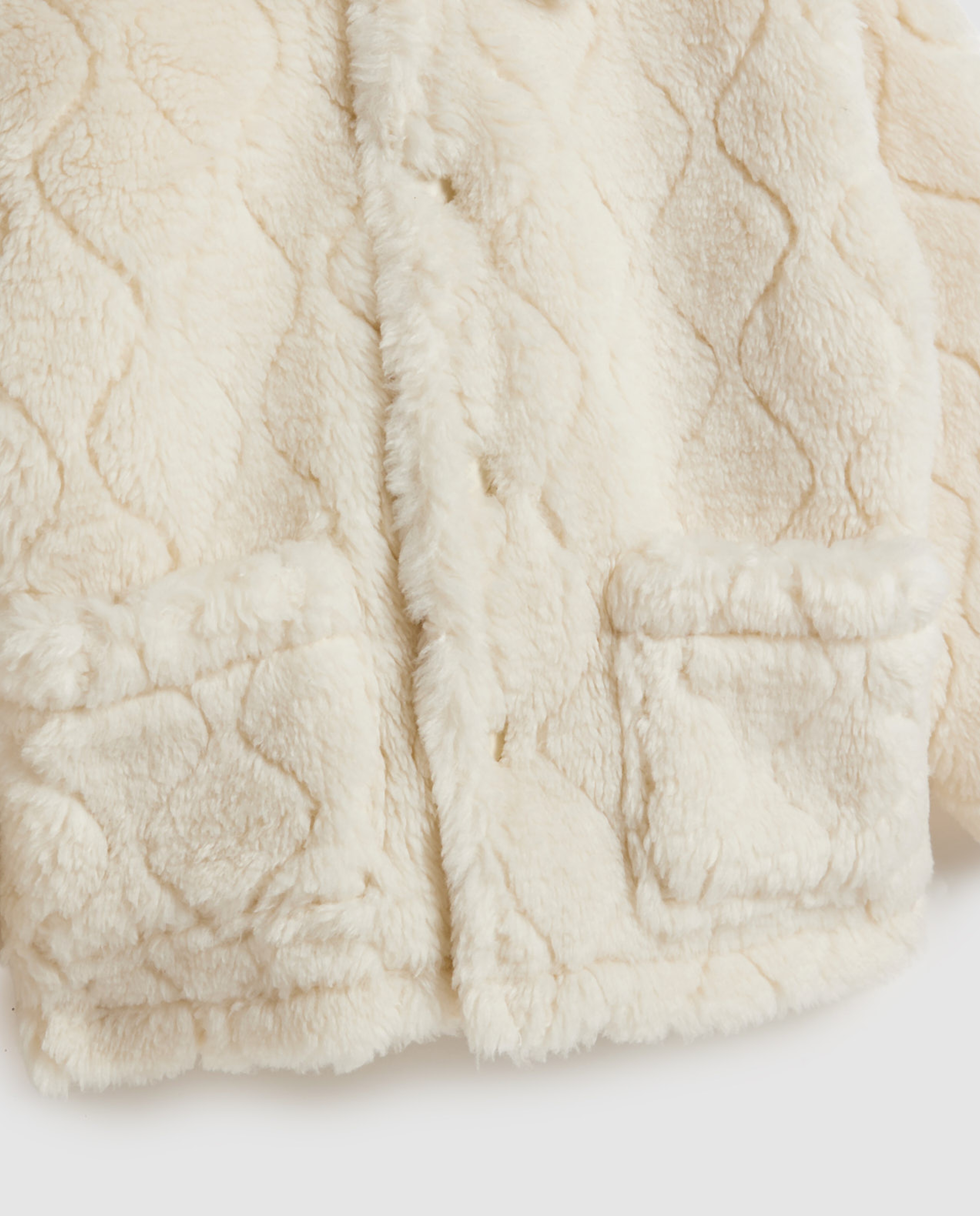 Sherpa Jacket with Button Closure