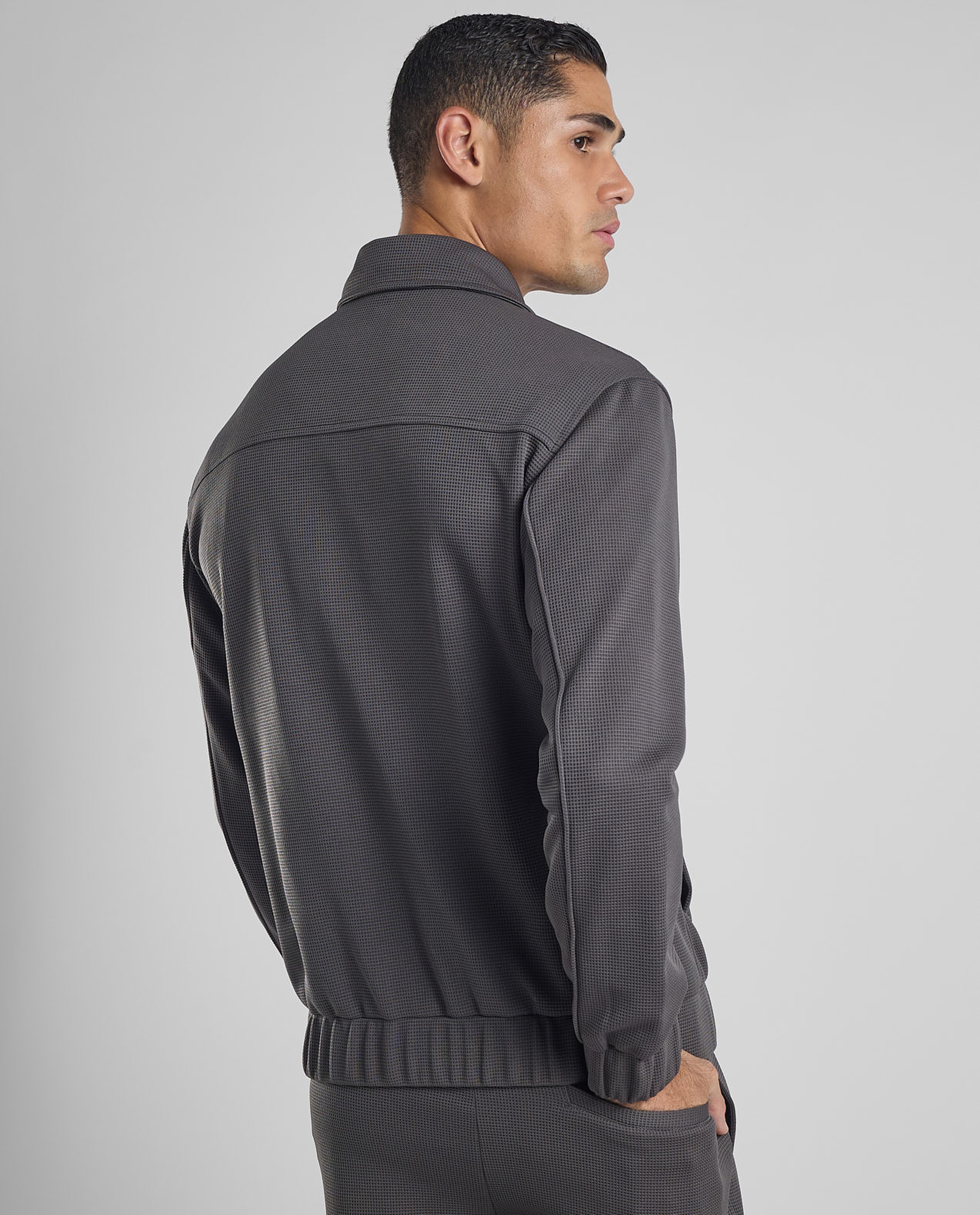 Solid Jacket with Zipper Closure