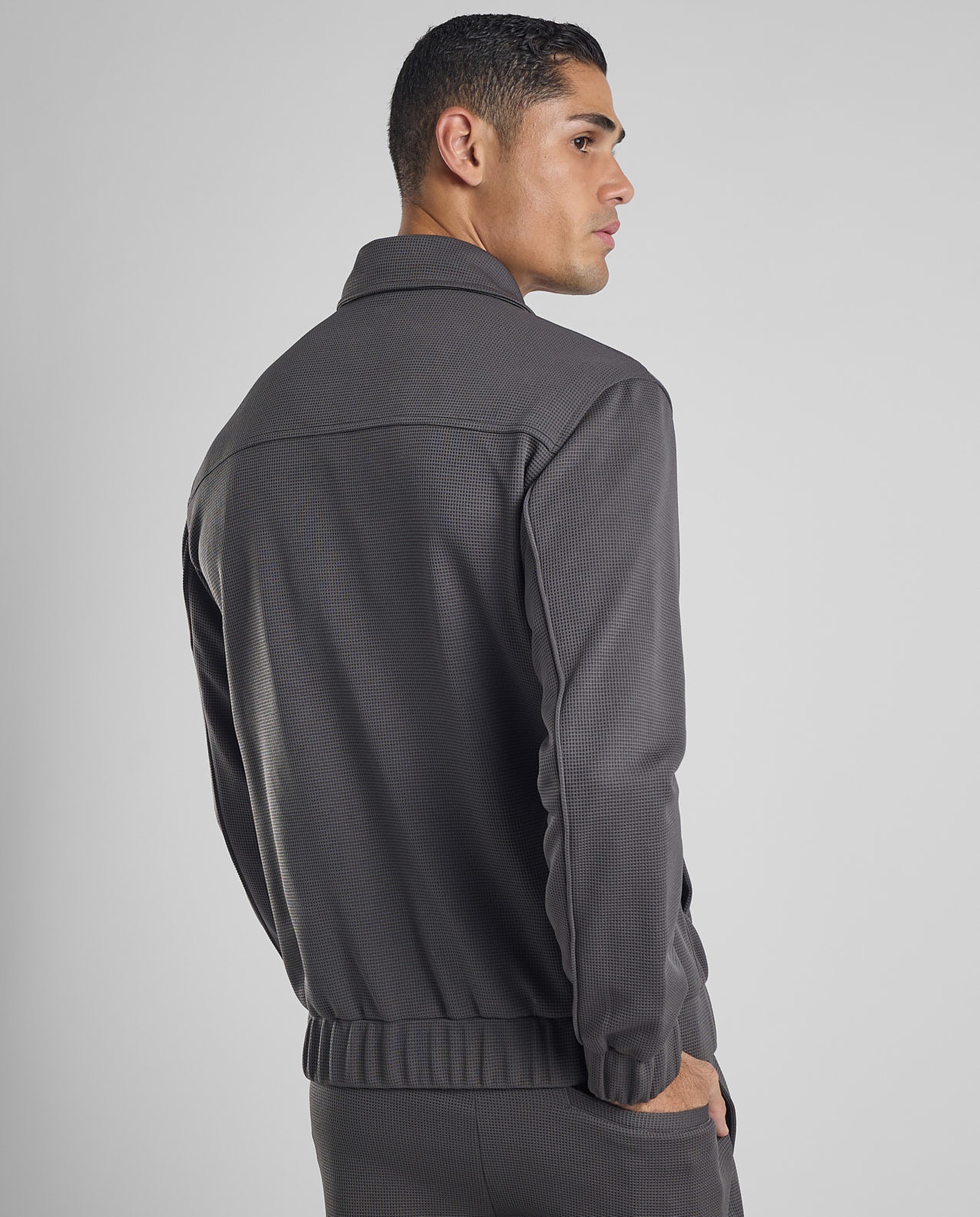 Solid Jacket with Zipper Closure