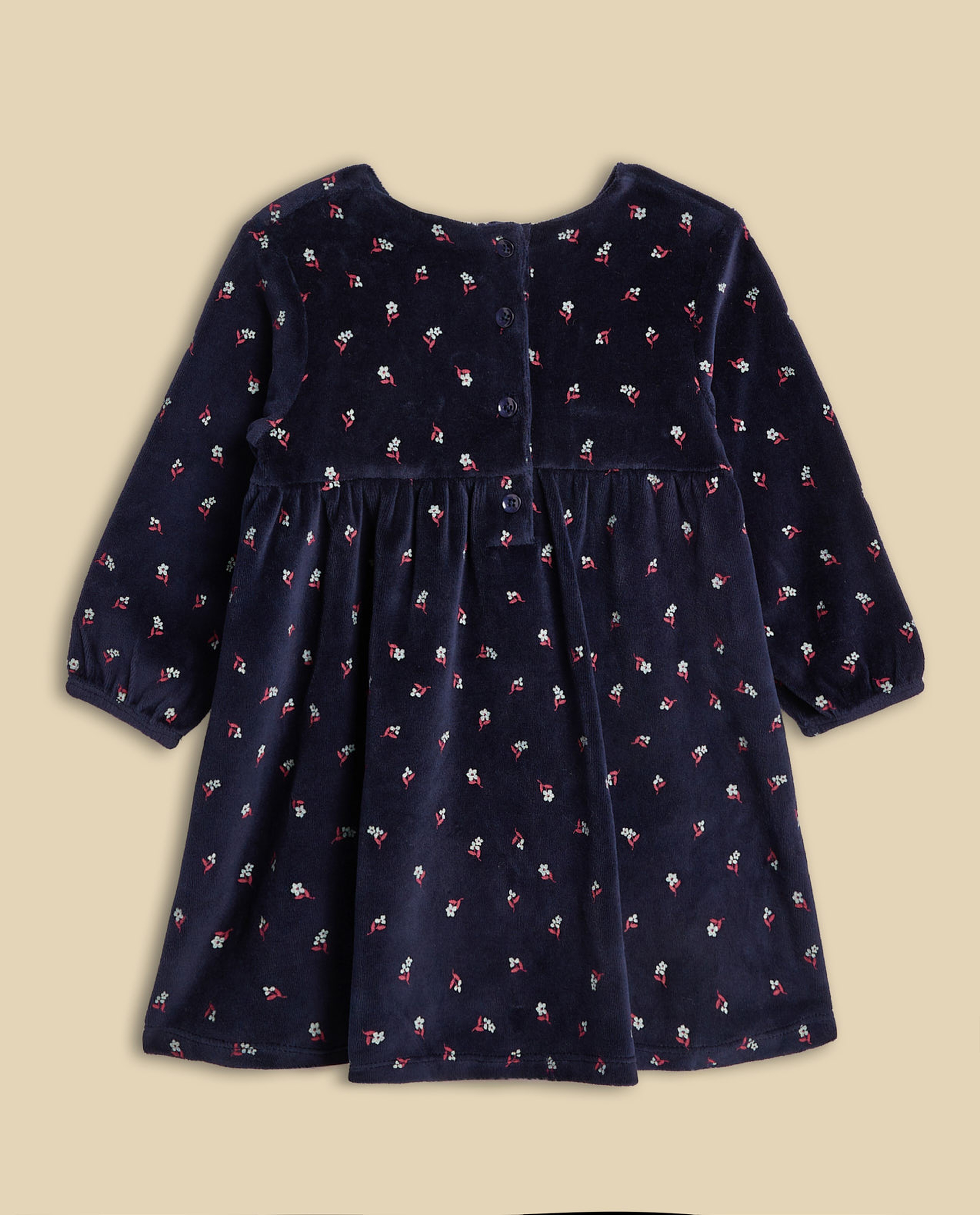 Printed Fit and Flare Dress and Stocking Set