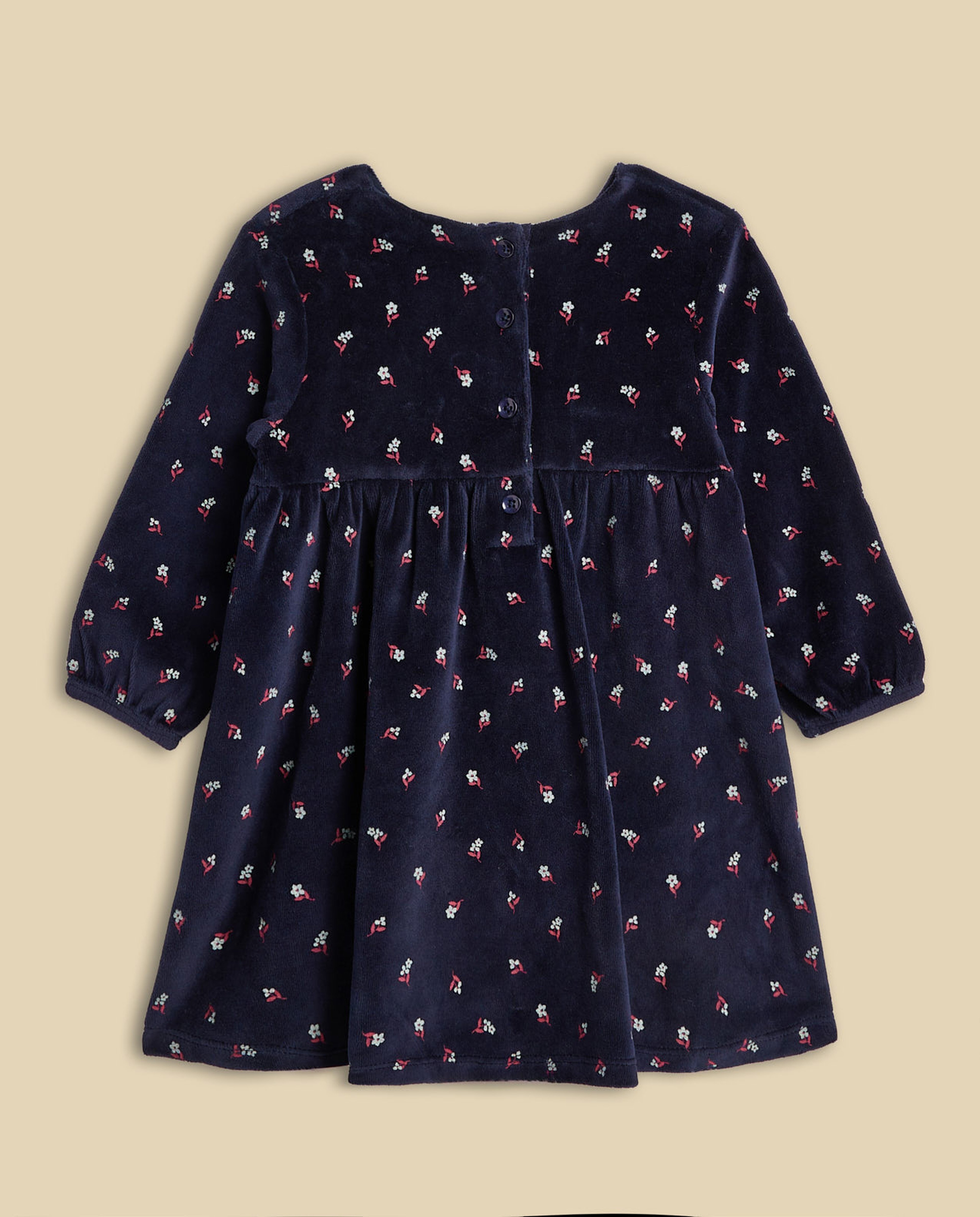 Printed Fit and Flare Dress and Stocking Set