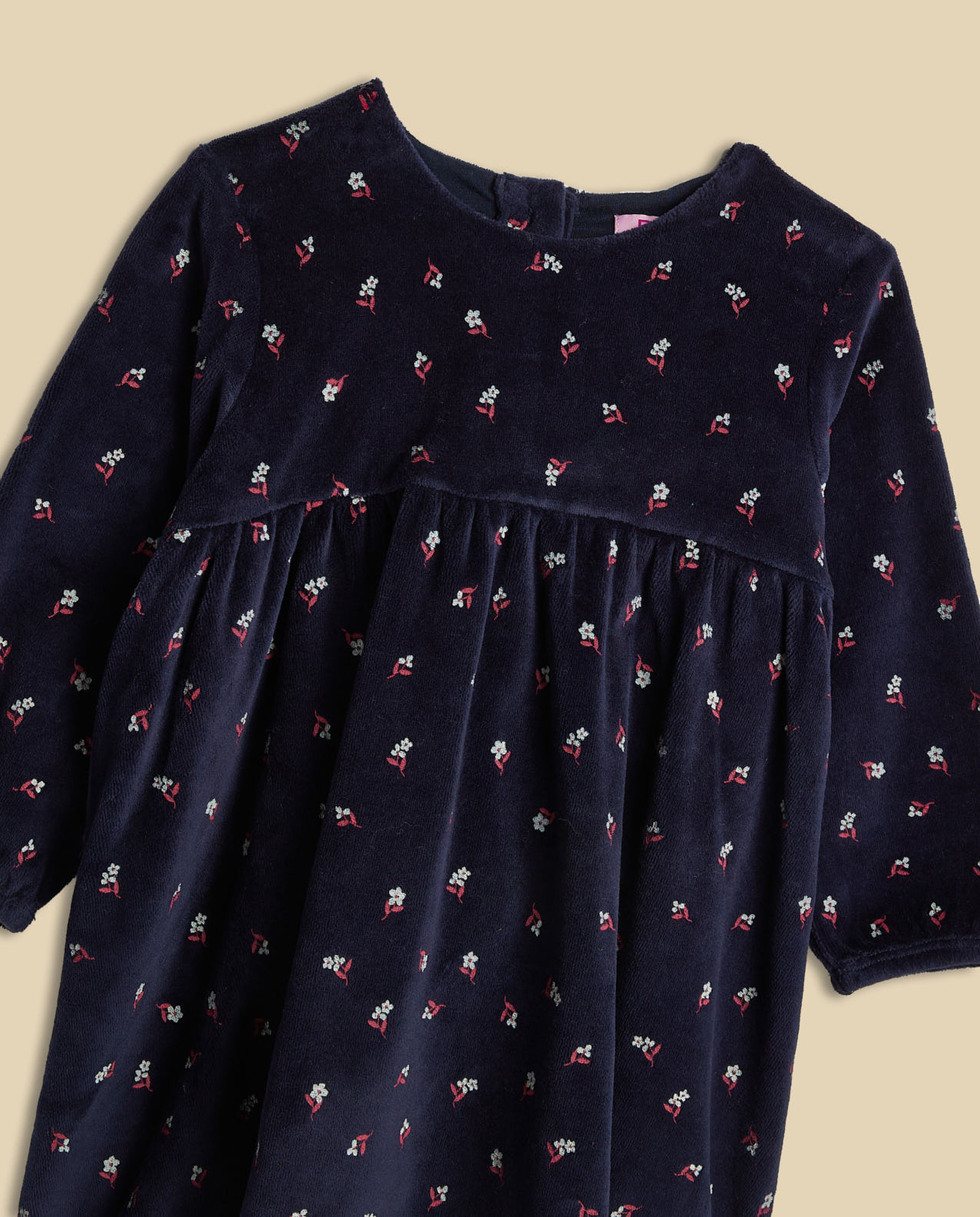 Printed Fit and Flare Dress and Stocking Set