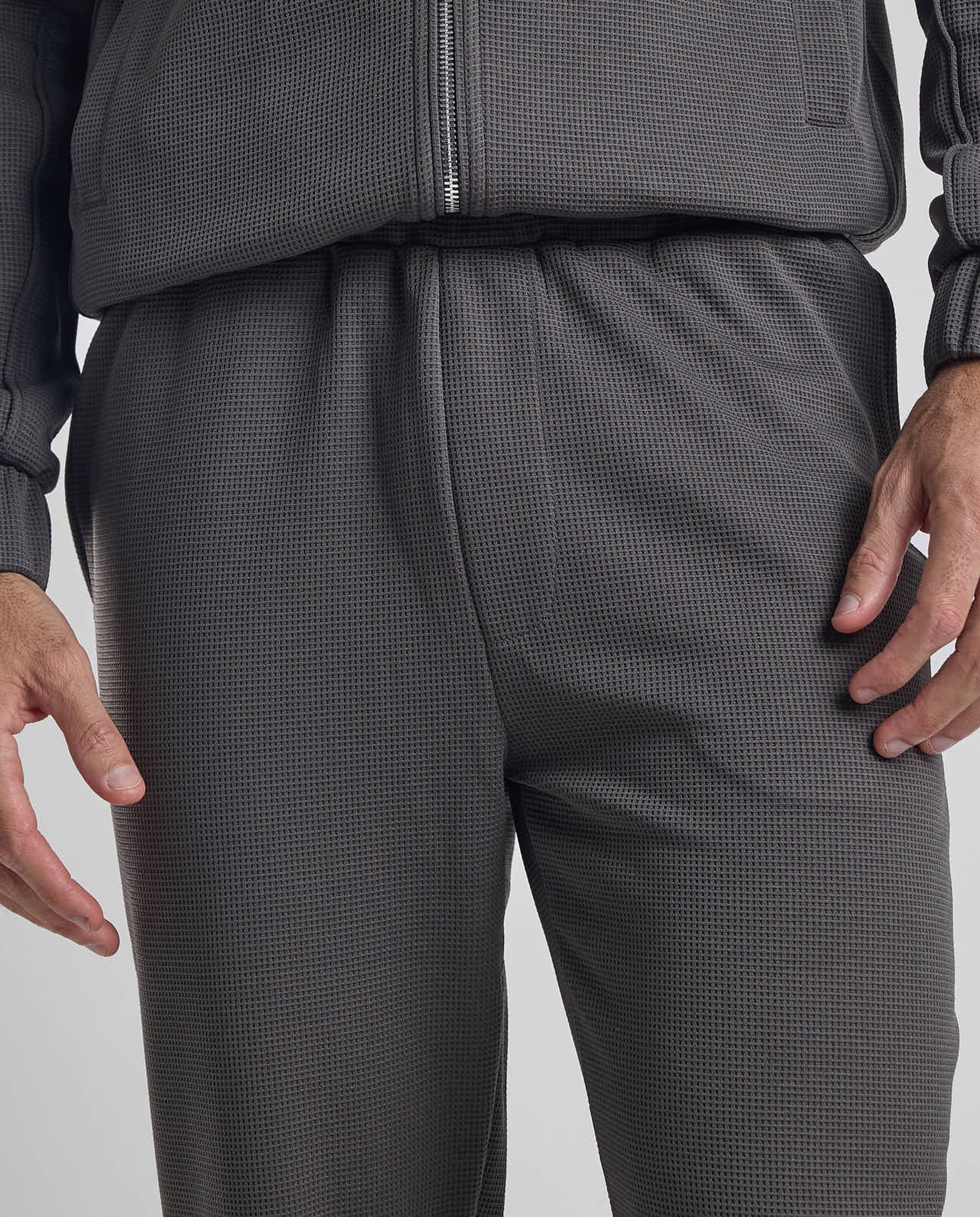 Textured Knit Pants with Elastic Waist