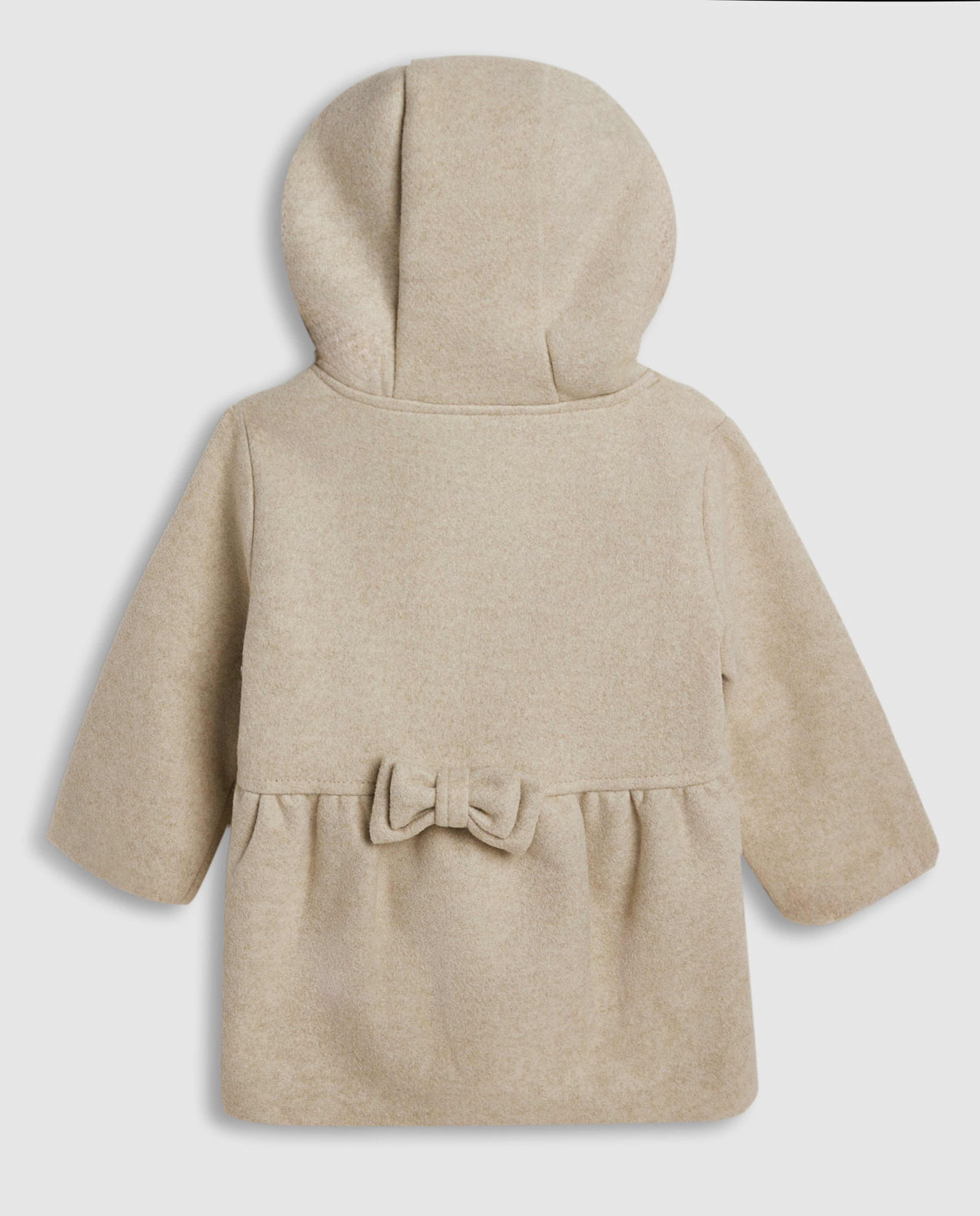 Textured Hooded Jacket with Long Sleeves