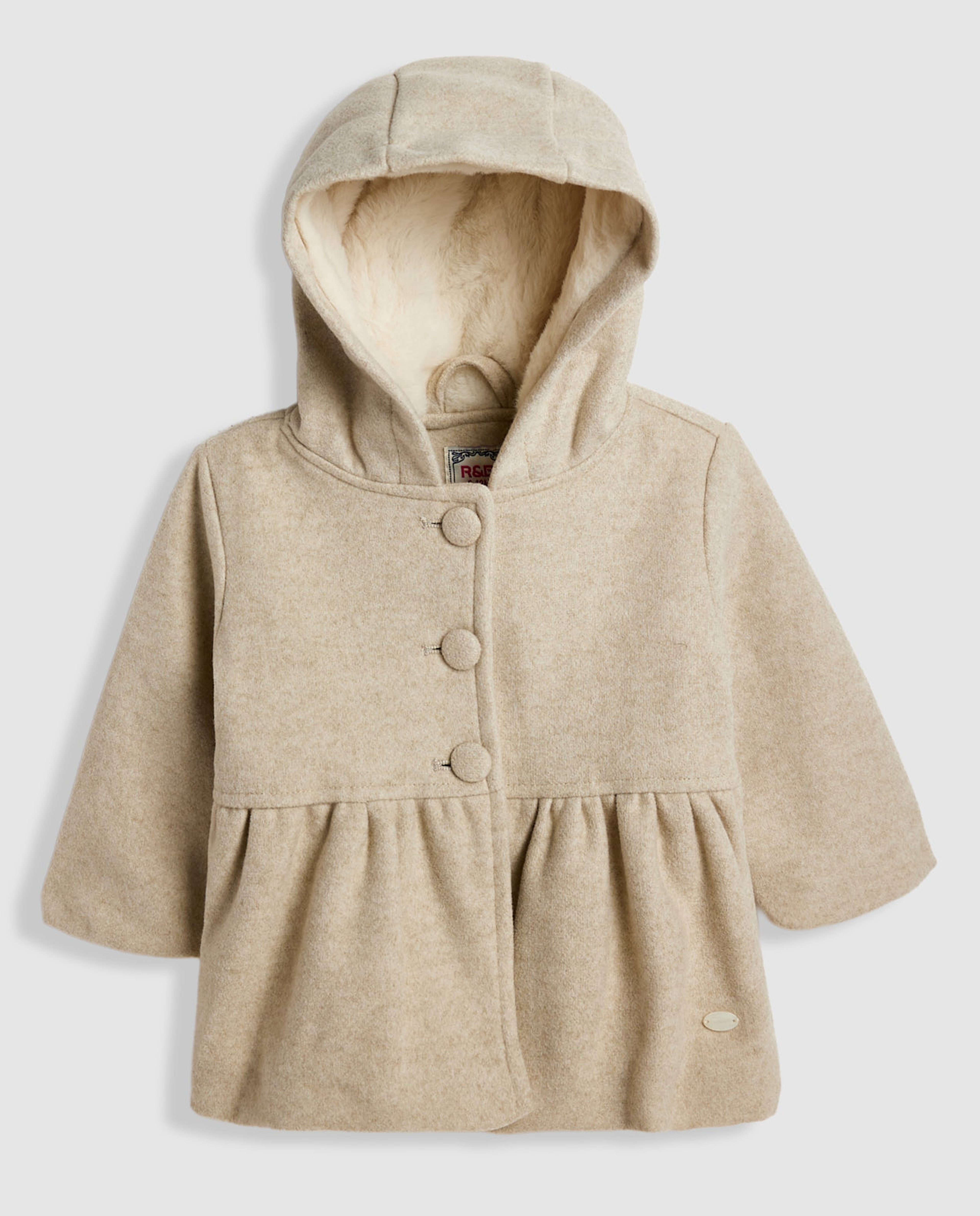 Textured Hooded Jacket with Long Sleeves