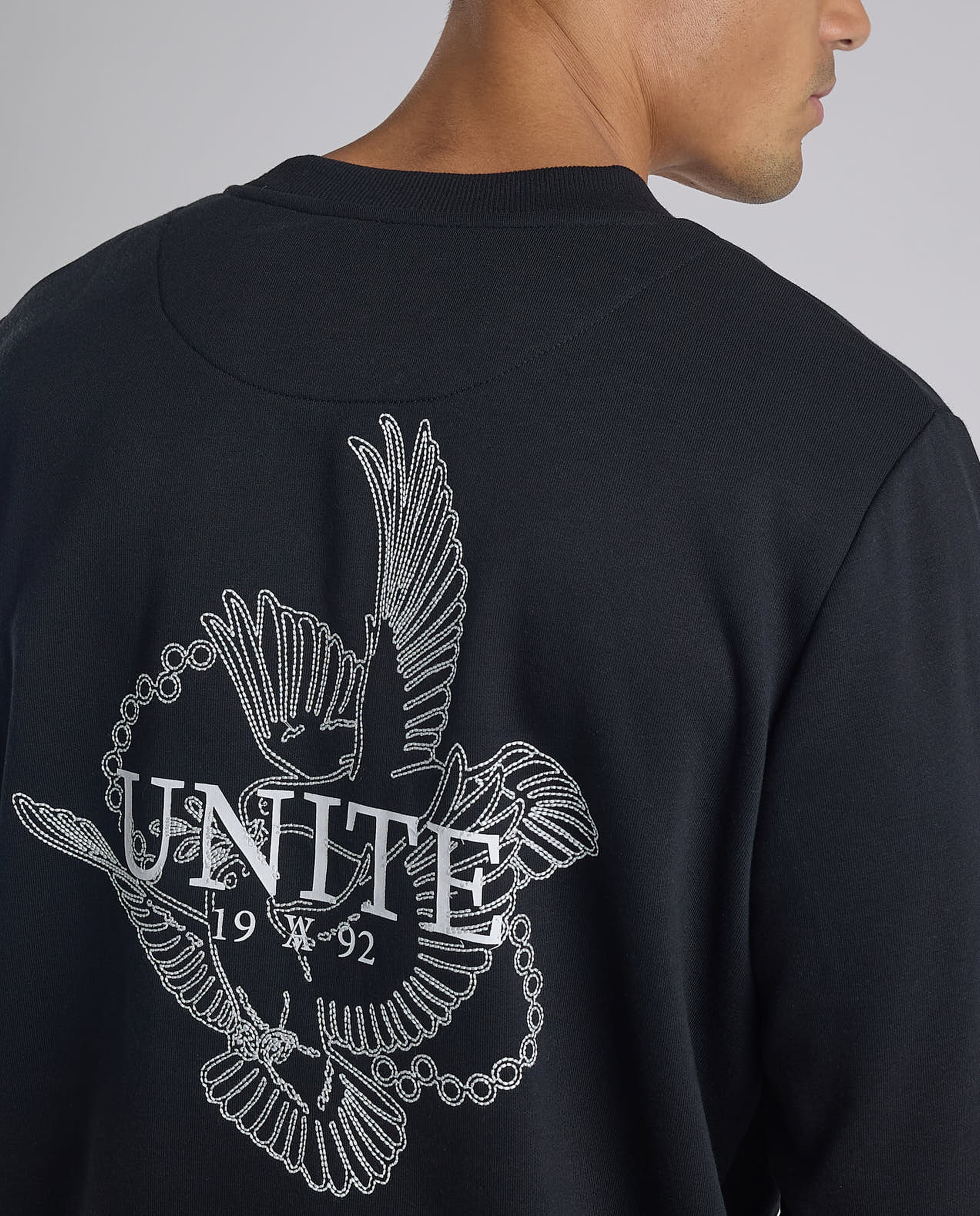 Printed Sweatshirt with Crew Neck and Long Sleeves