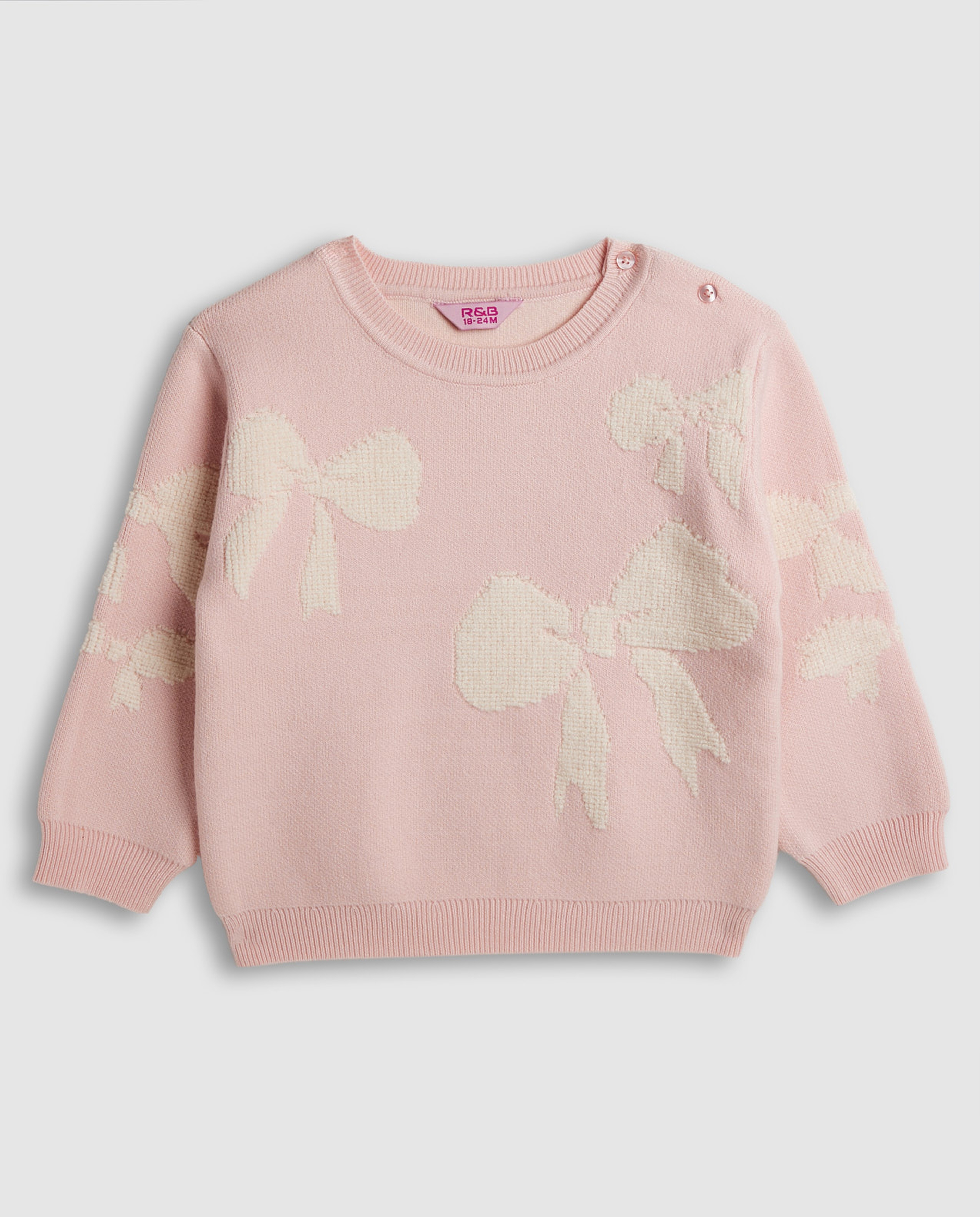 Bow Patterned Knitted Clothing Set