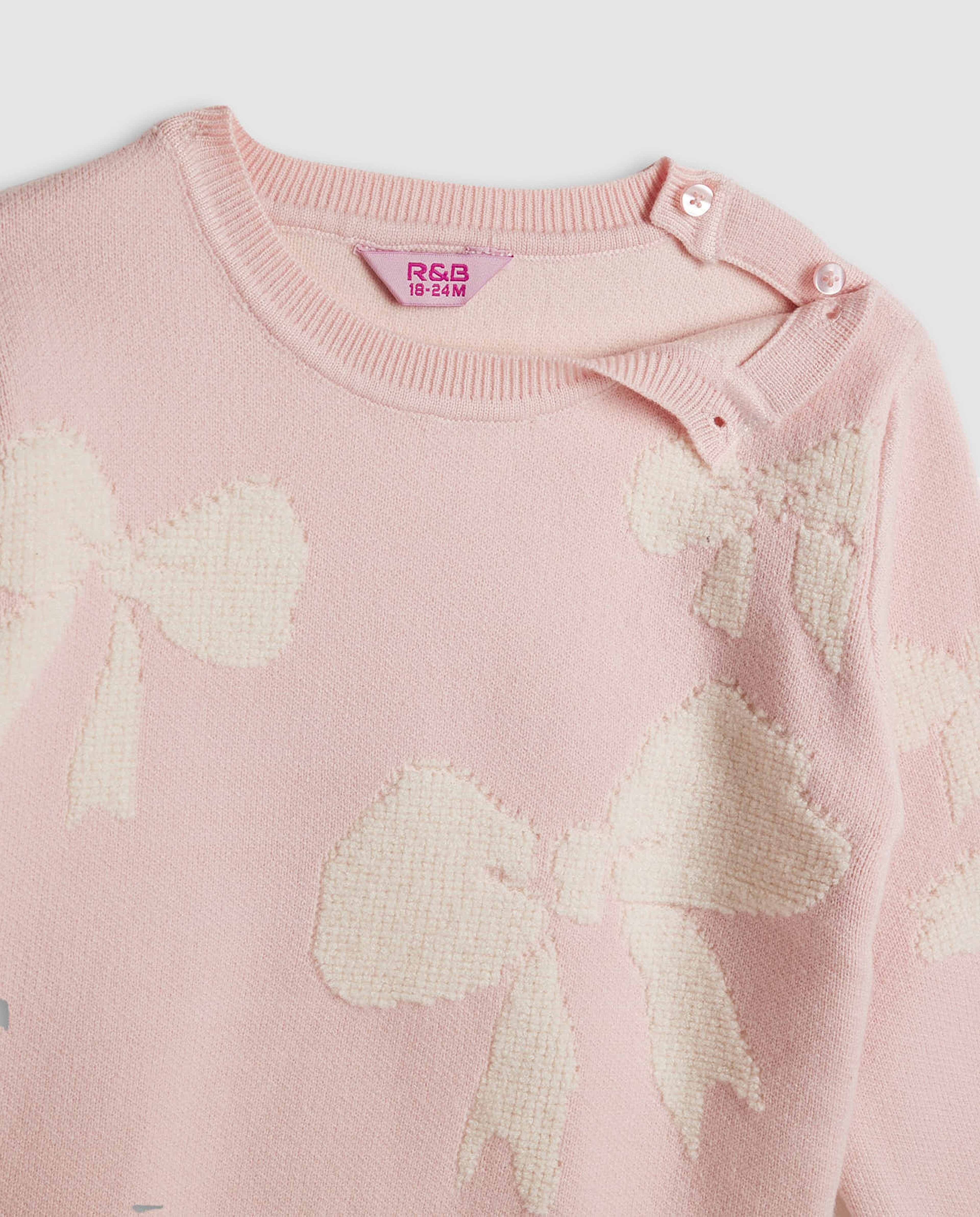 Bow Patterned Knitted Clothing Set