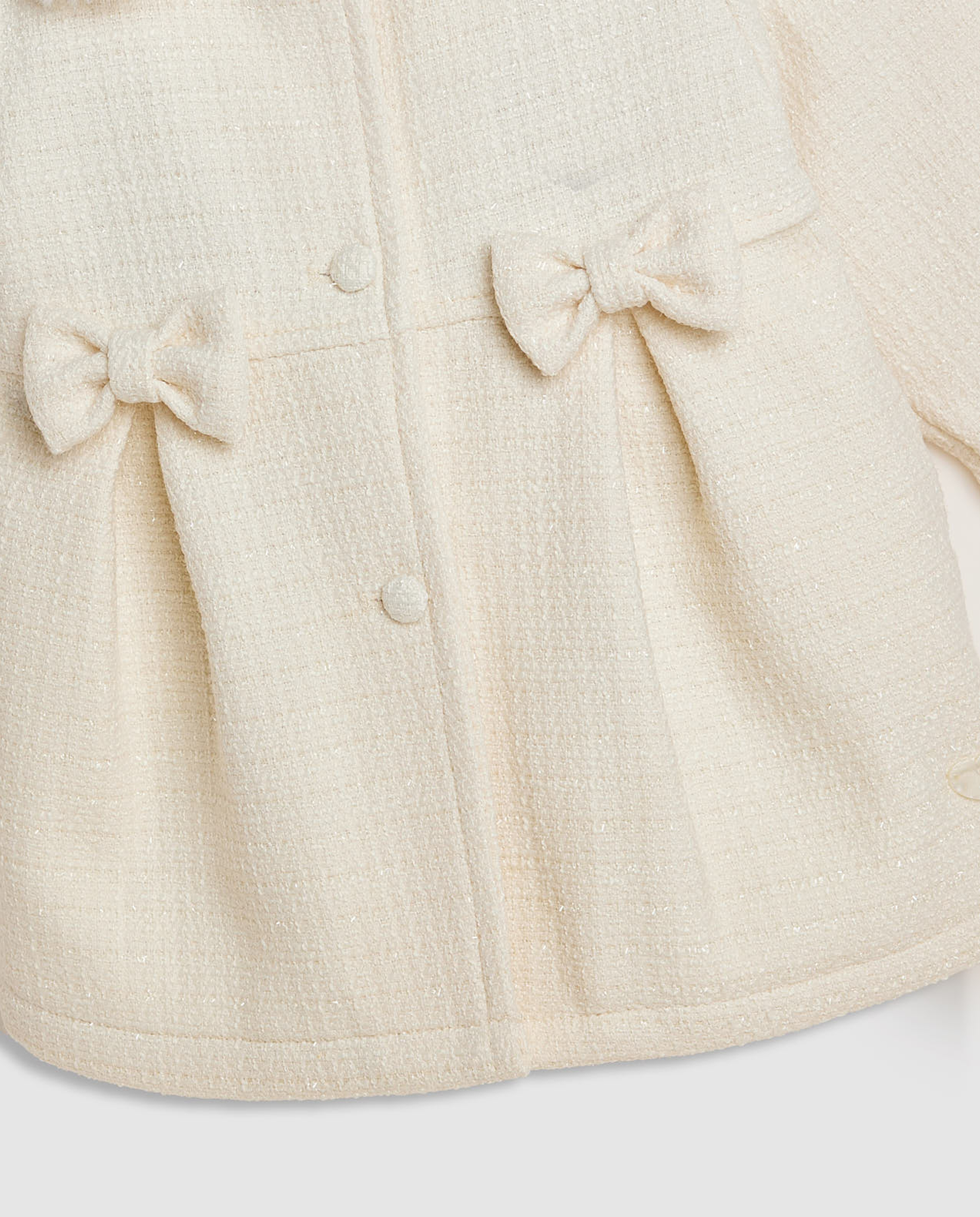 Textured Jacket with Shirt Collar and Long Sleeves