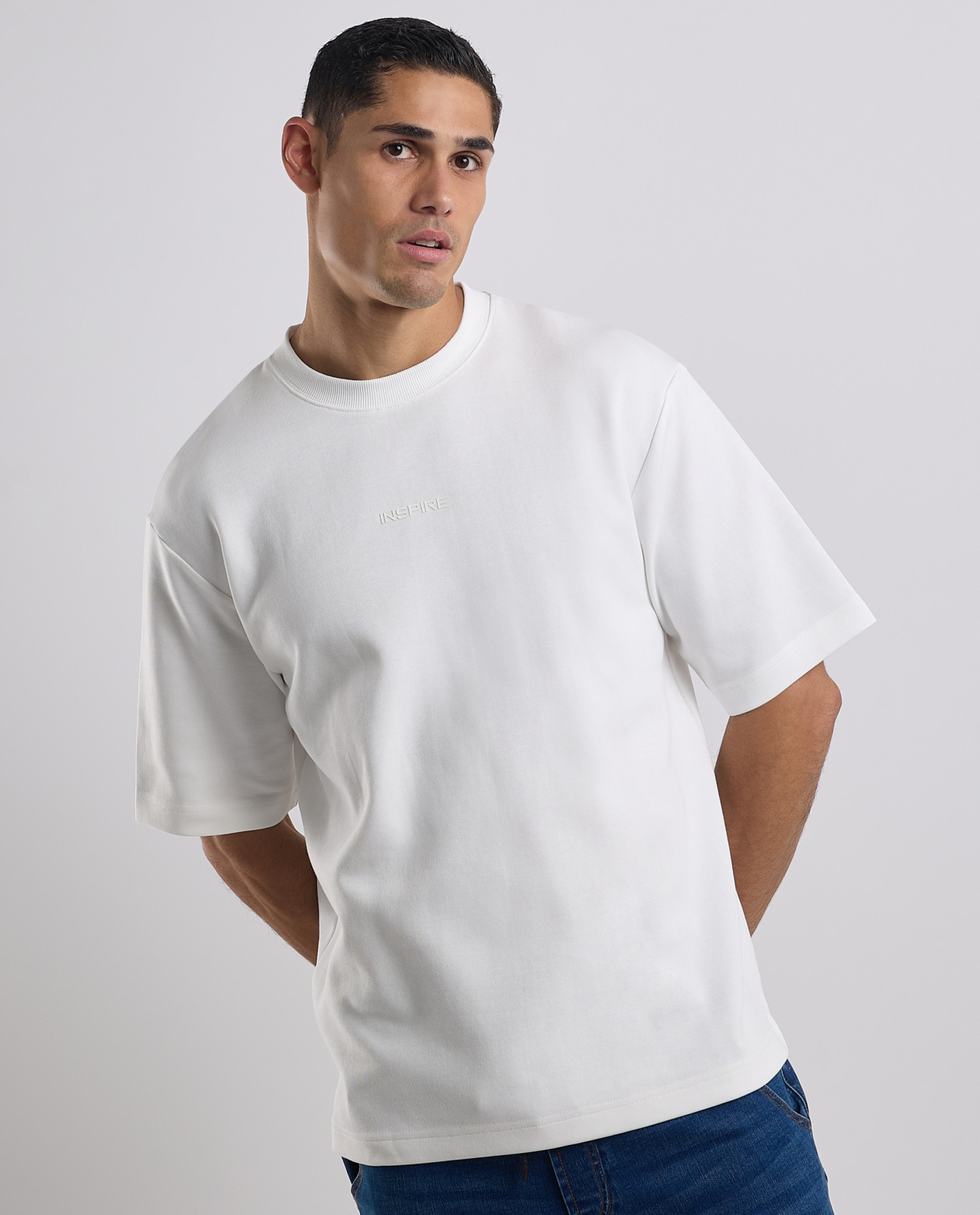 Solid T-Shirt with Crew Neck and Short Sleeves