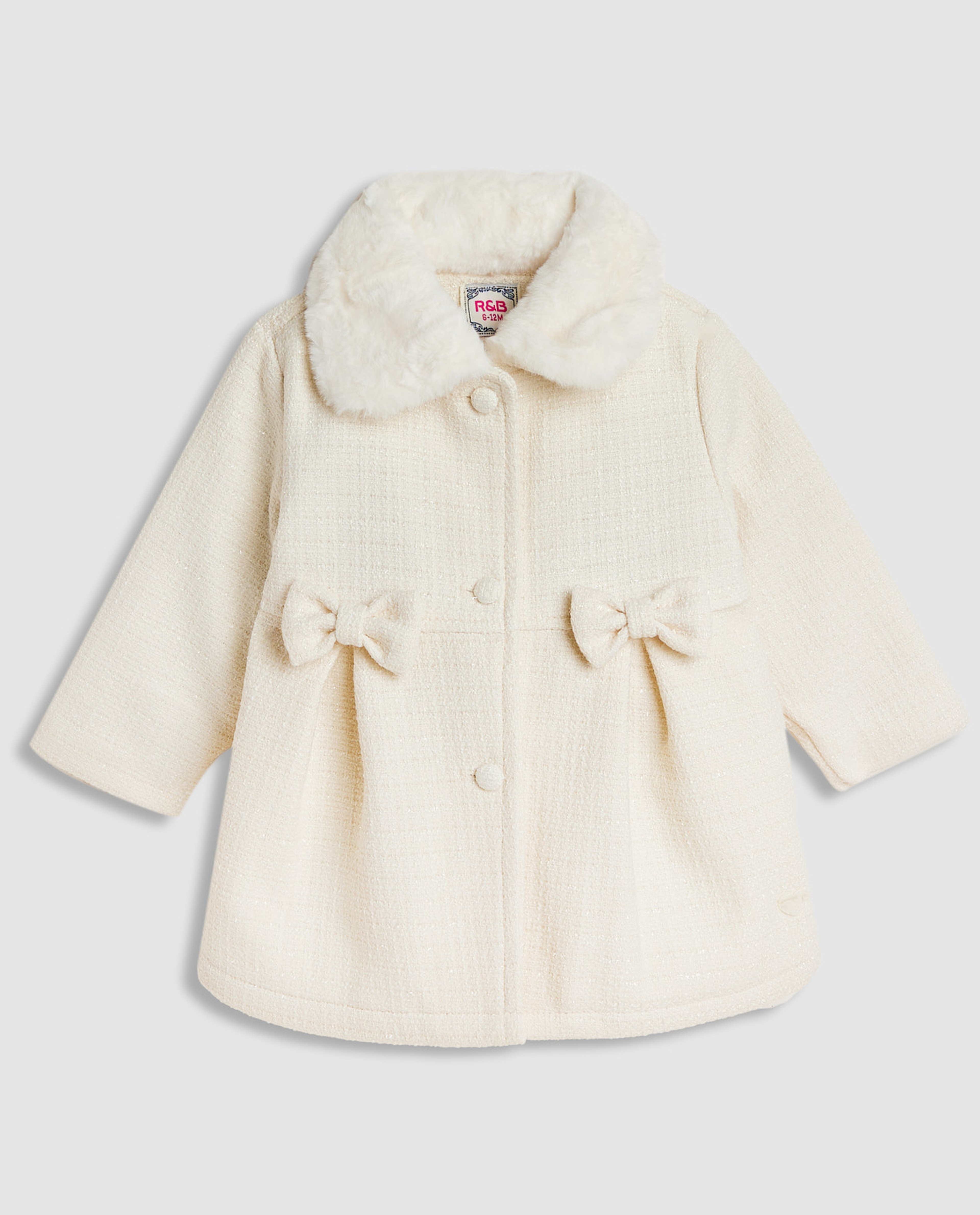 Textured Jacket with Shirt Collar and Long Sleeves