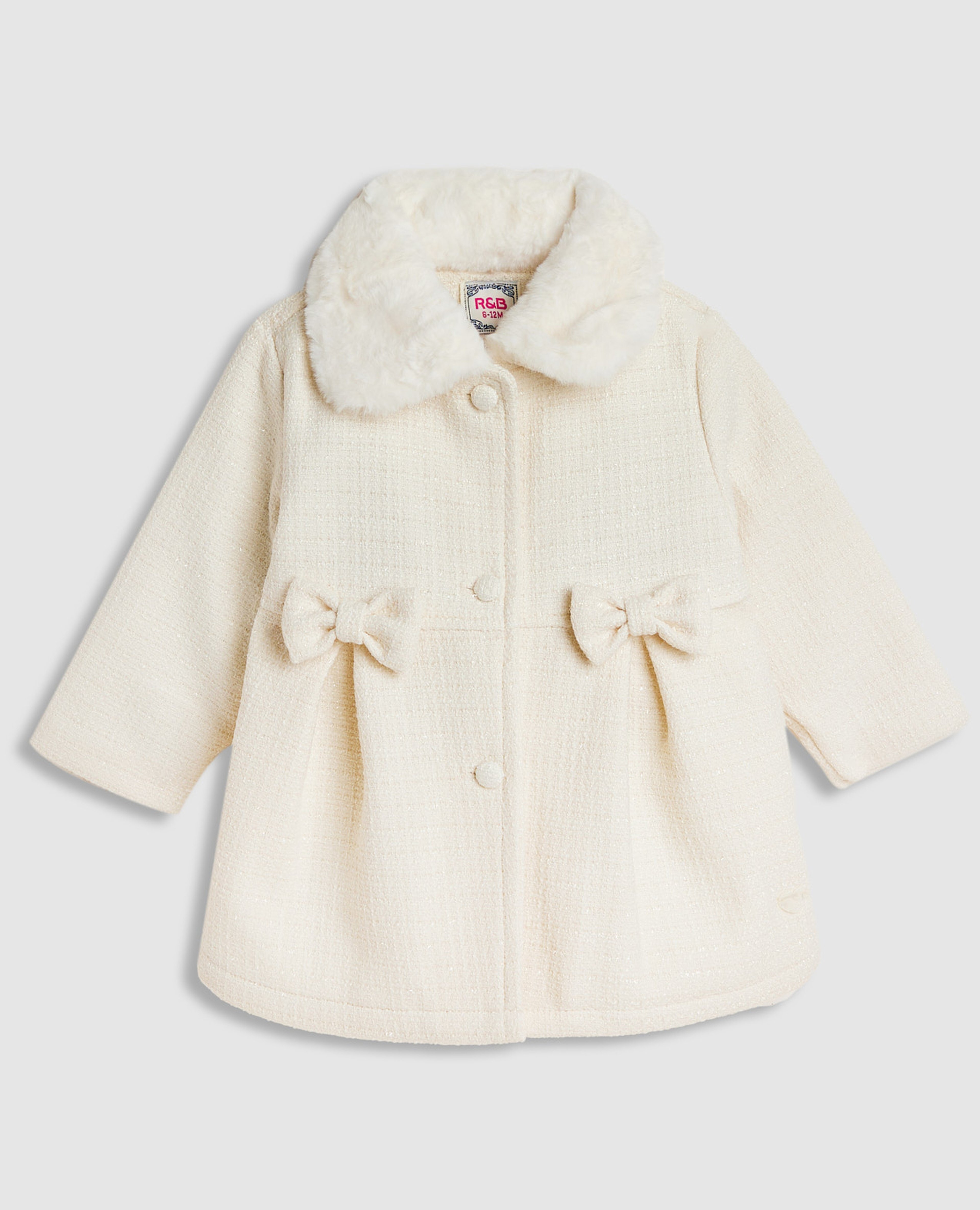 Textured Jacket with Shirt Collar and Long Sleeves