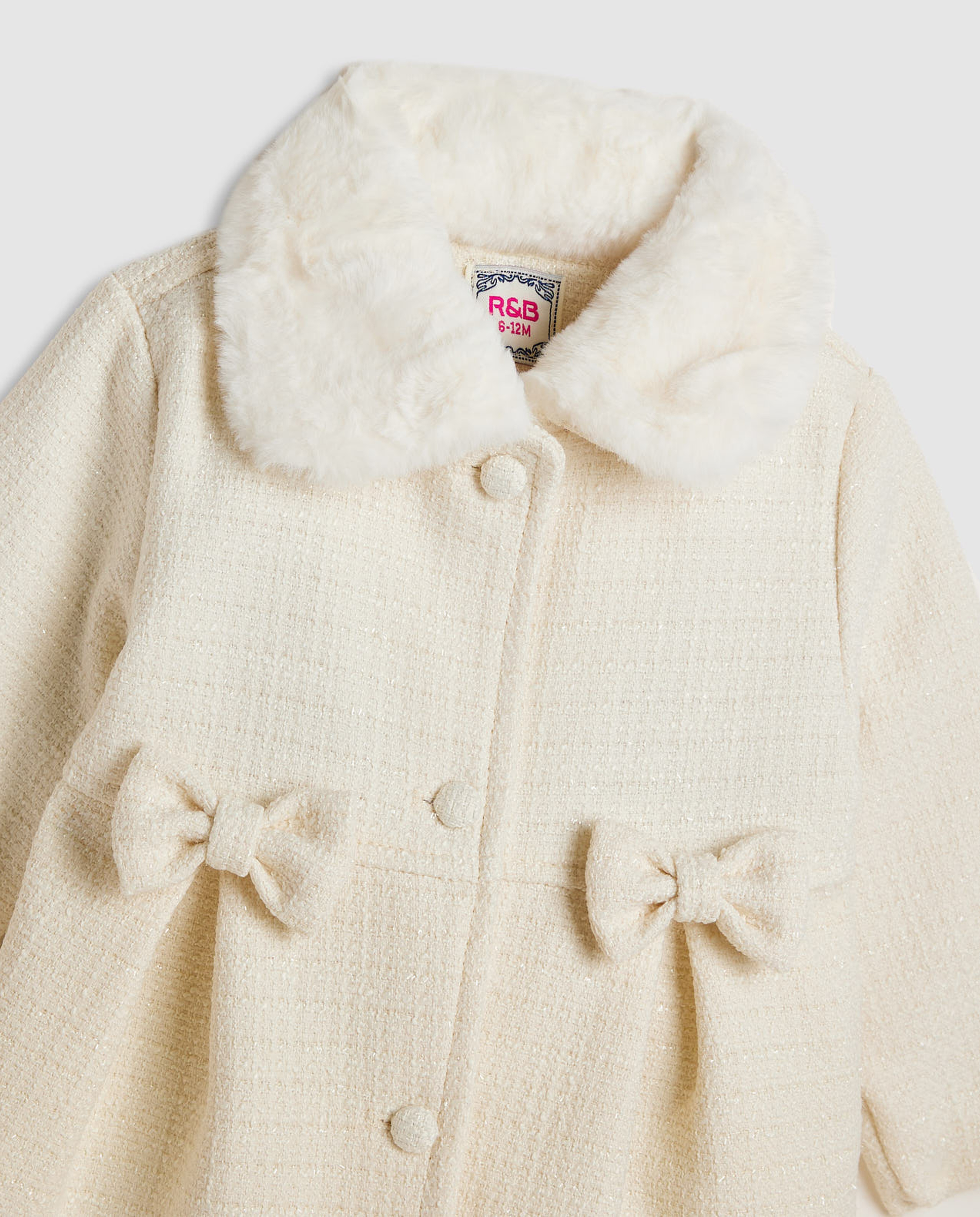 Textured Jacket with Shirt Collar and Long Sleeves