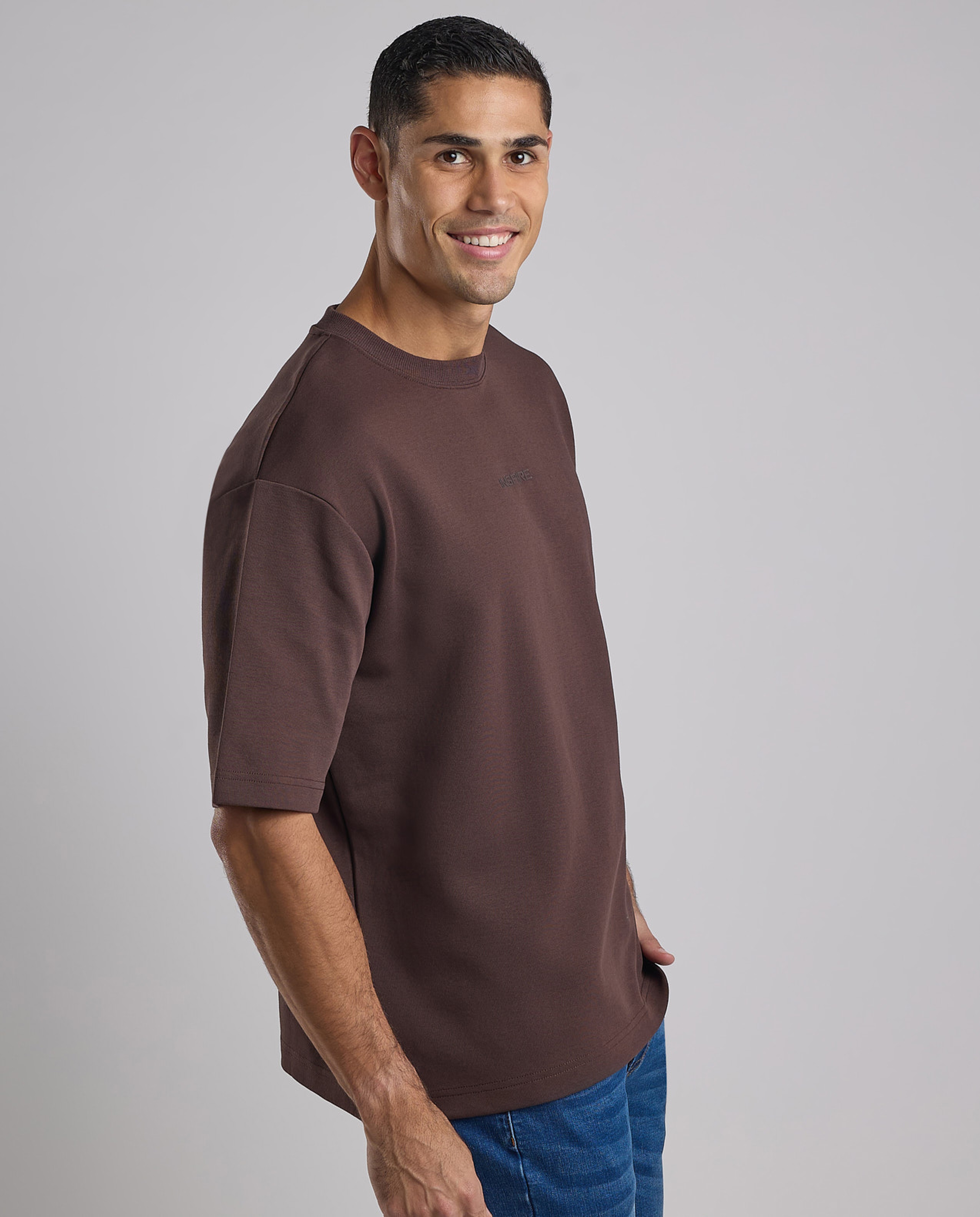 Solid T-Shirt with Crew Neck and Short Sleeves