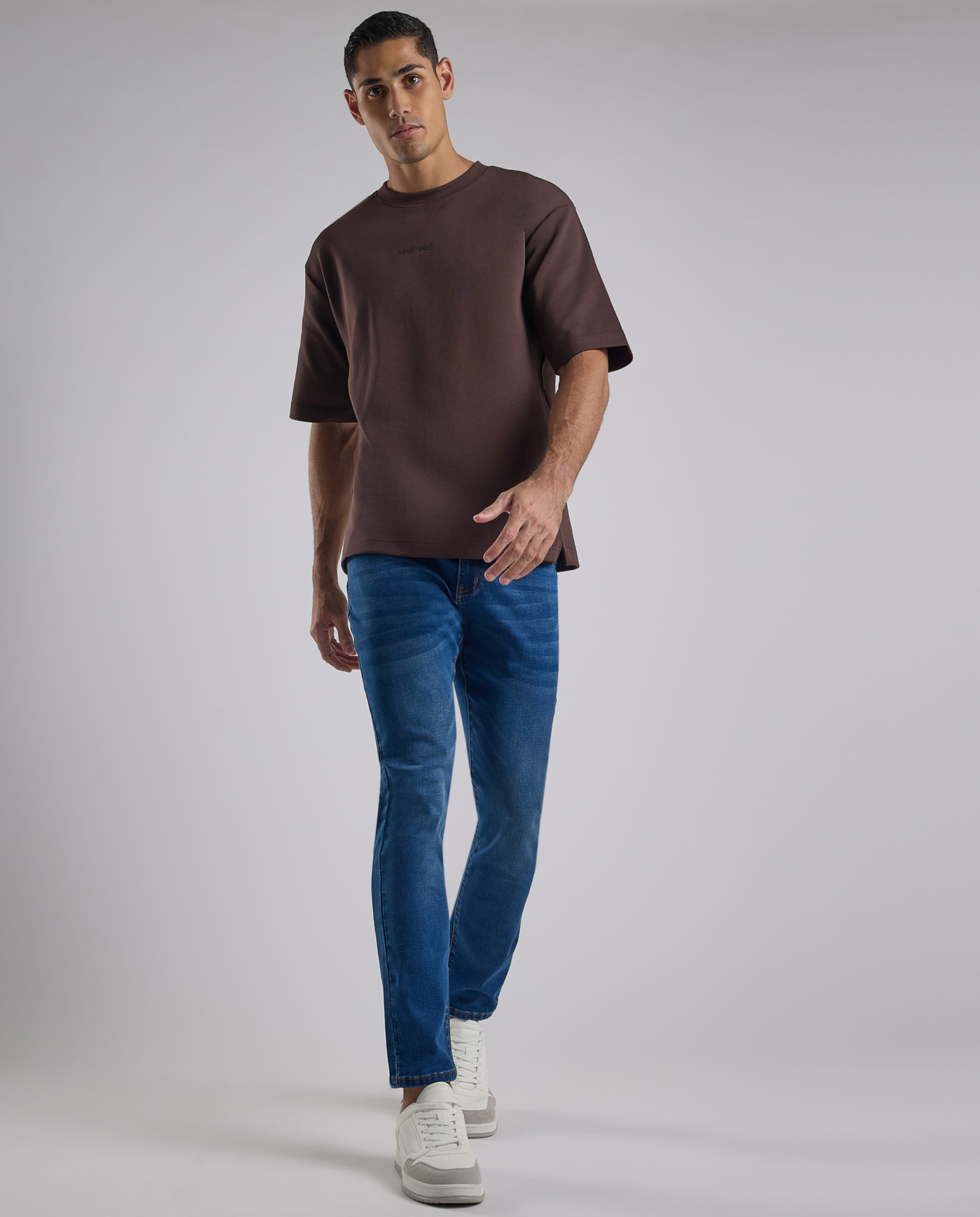 Solid T-Shirt with Crew Neck and Short Sleeves