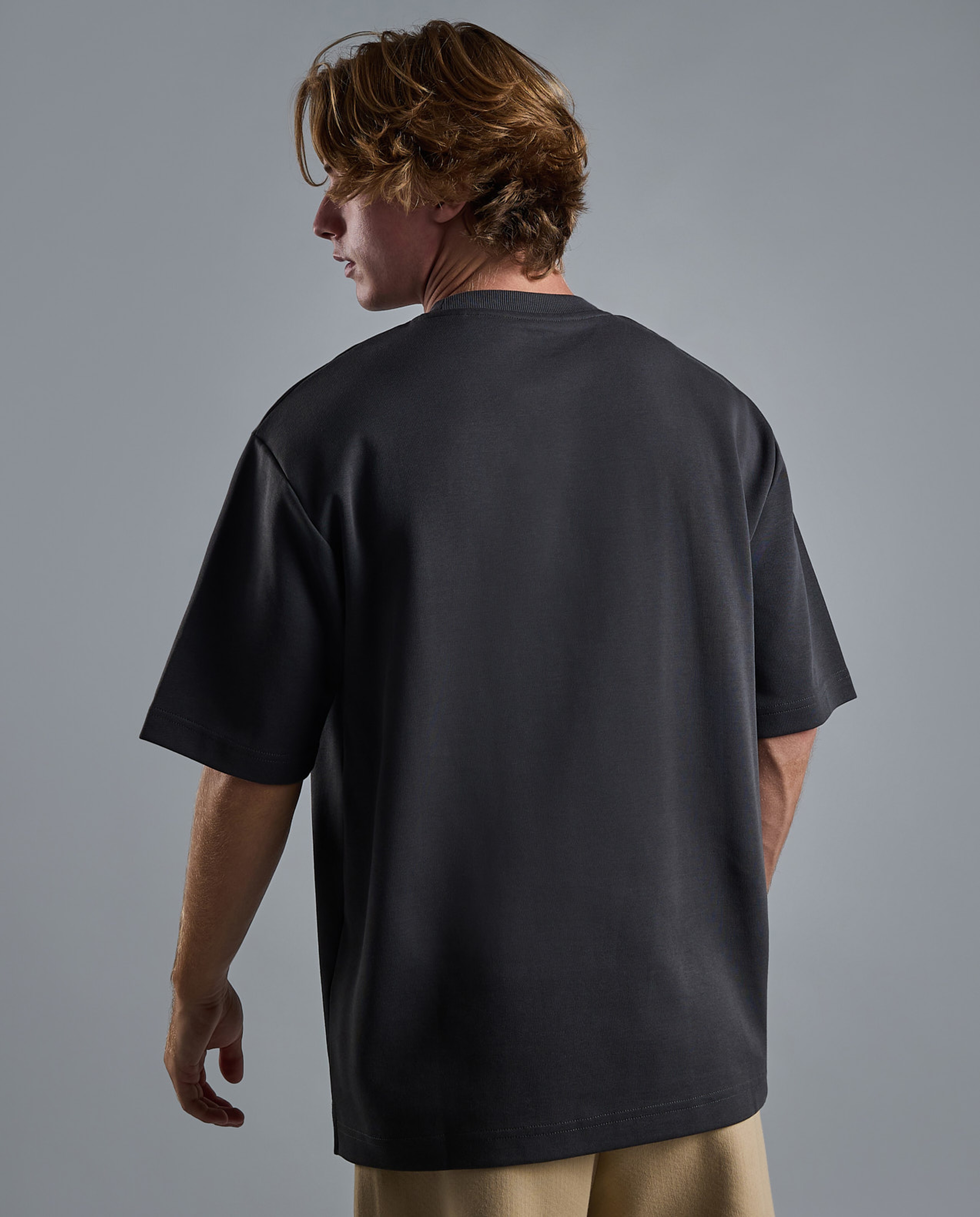 Solid T-Shirt with Crew Neck and Short Sleeves