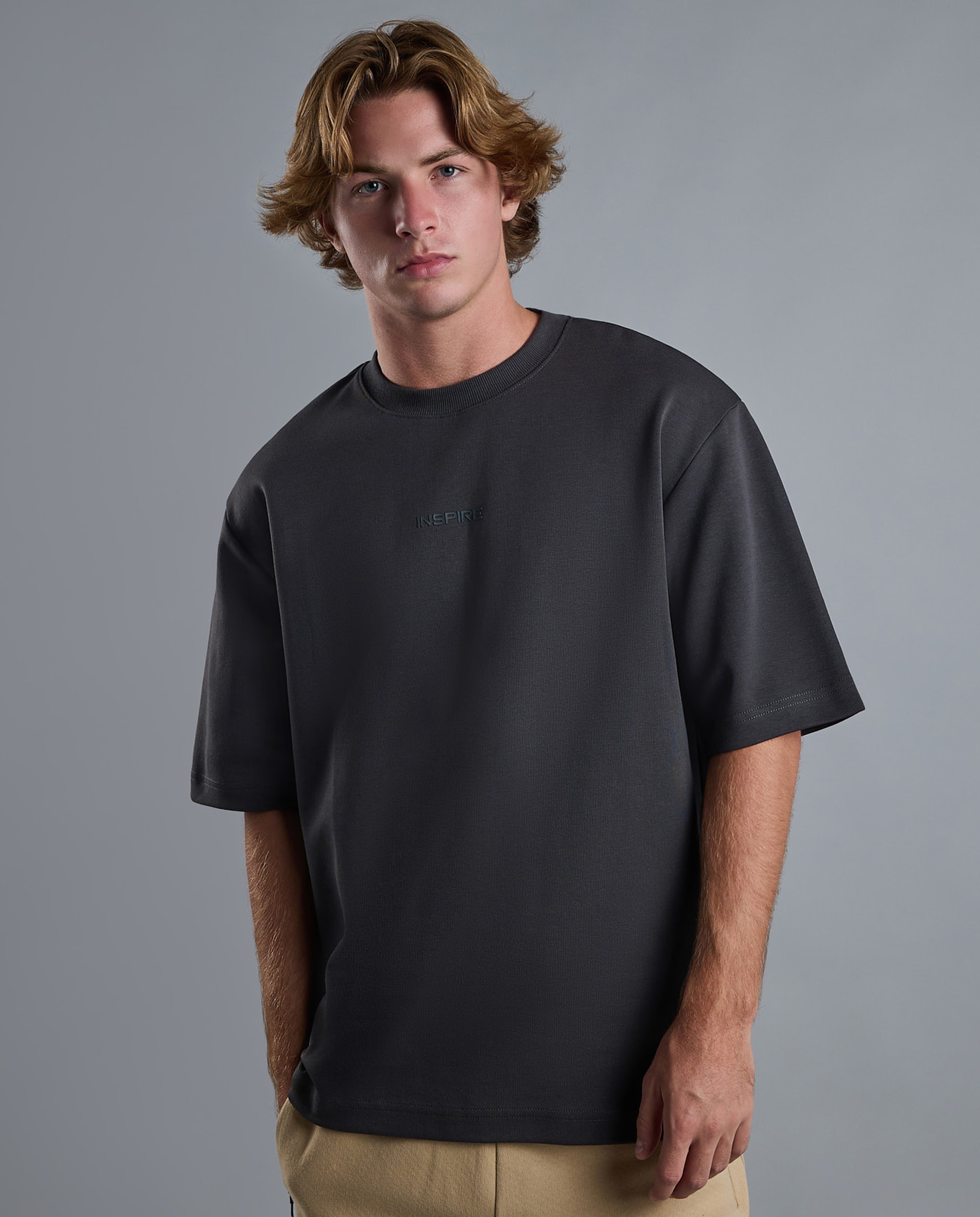 Solid T-Shirt with Crew Neck and Short Sleeves
