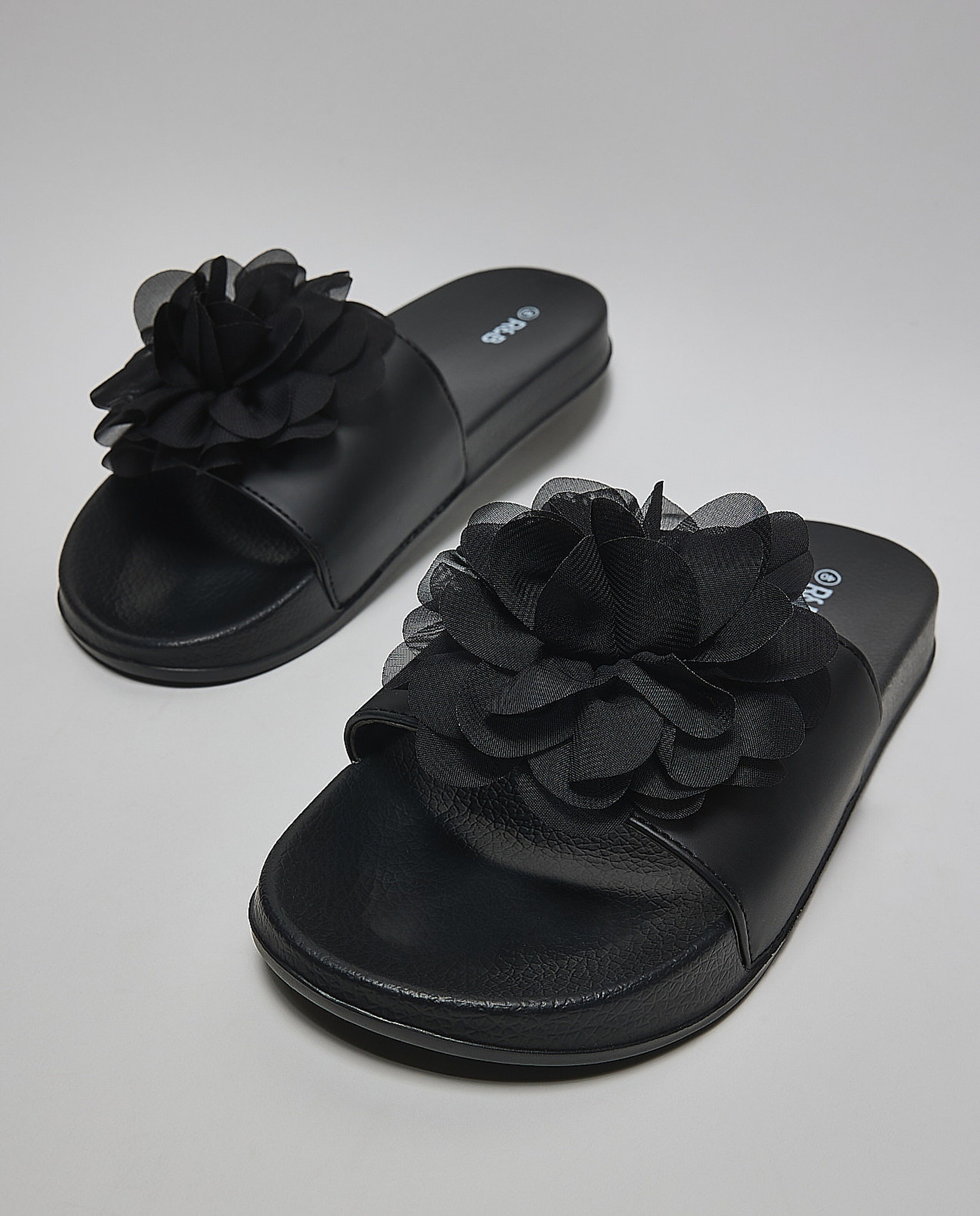 Flower Appliqued Slides