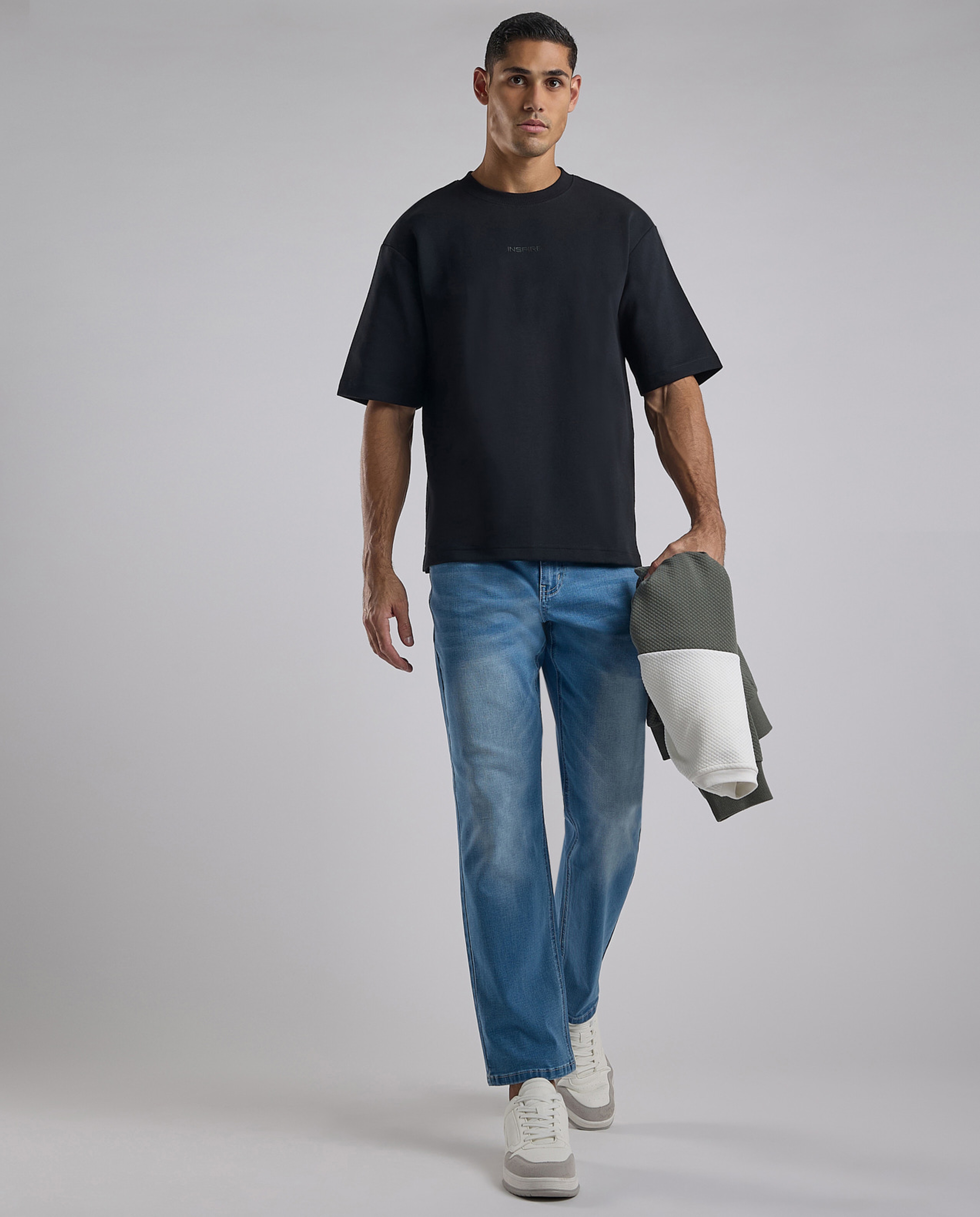 Solid T-Shirt with Crew Neck and Short Sleeves