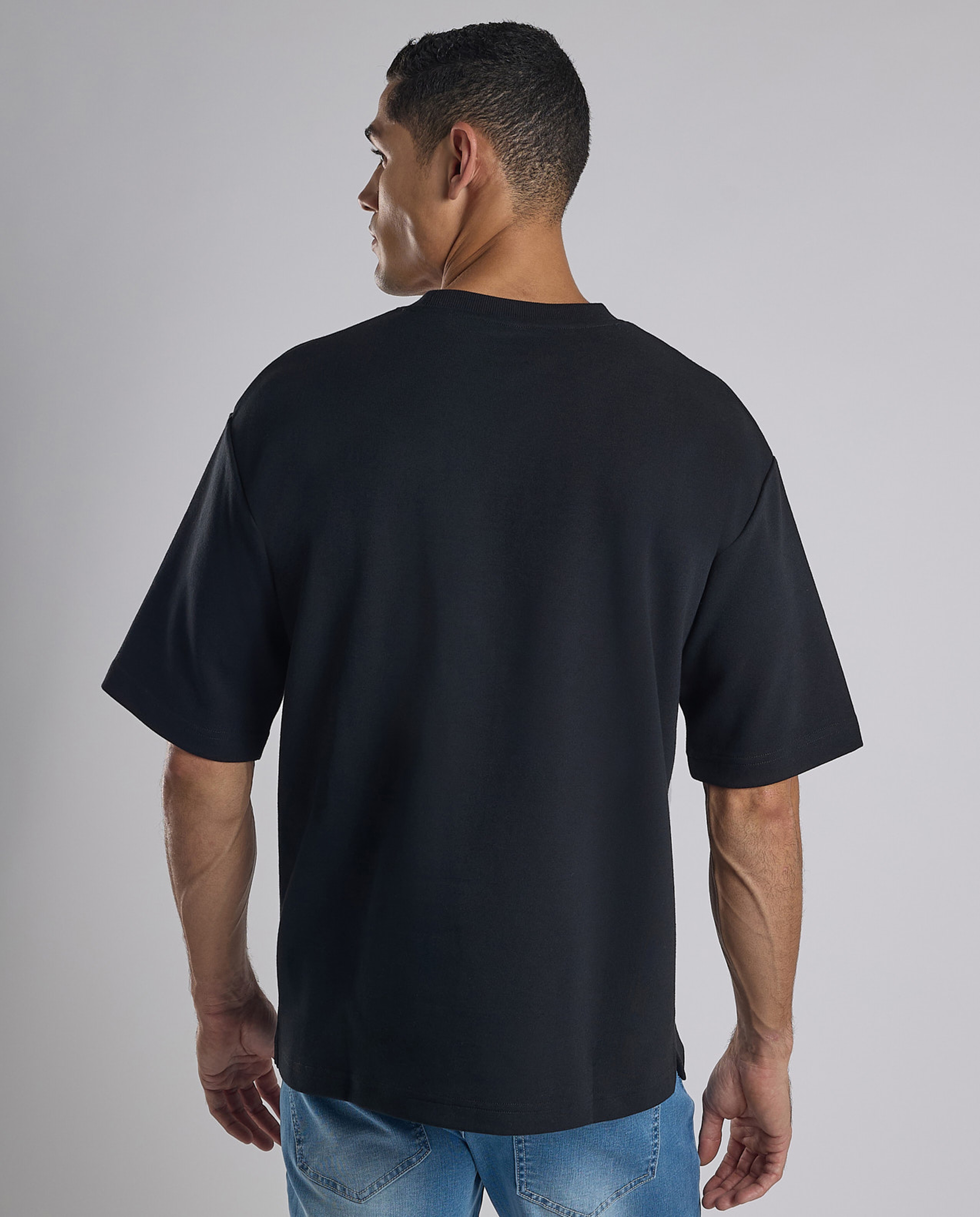 Solid T-Shirt with Crew Neck and Short Sleeves