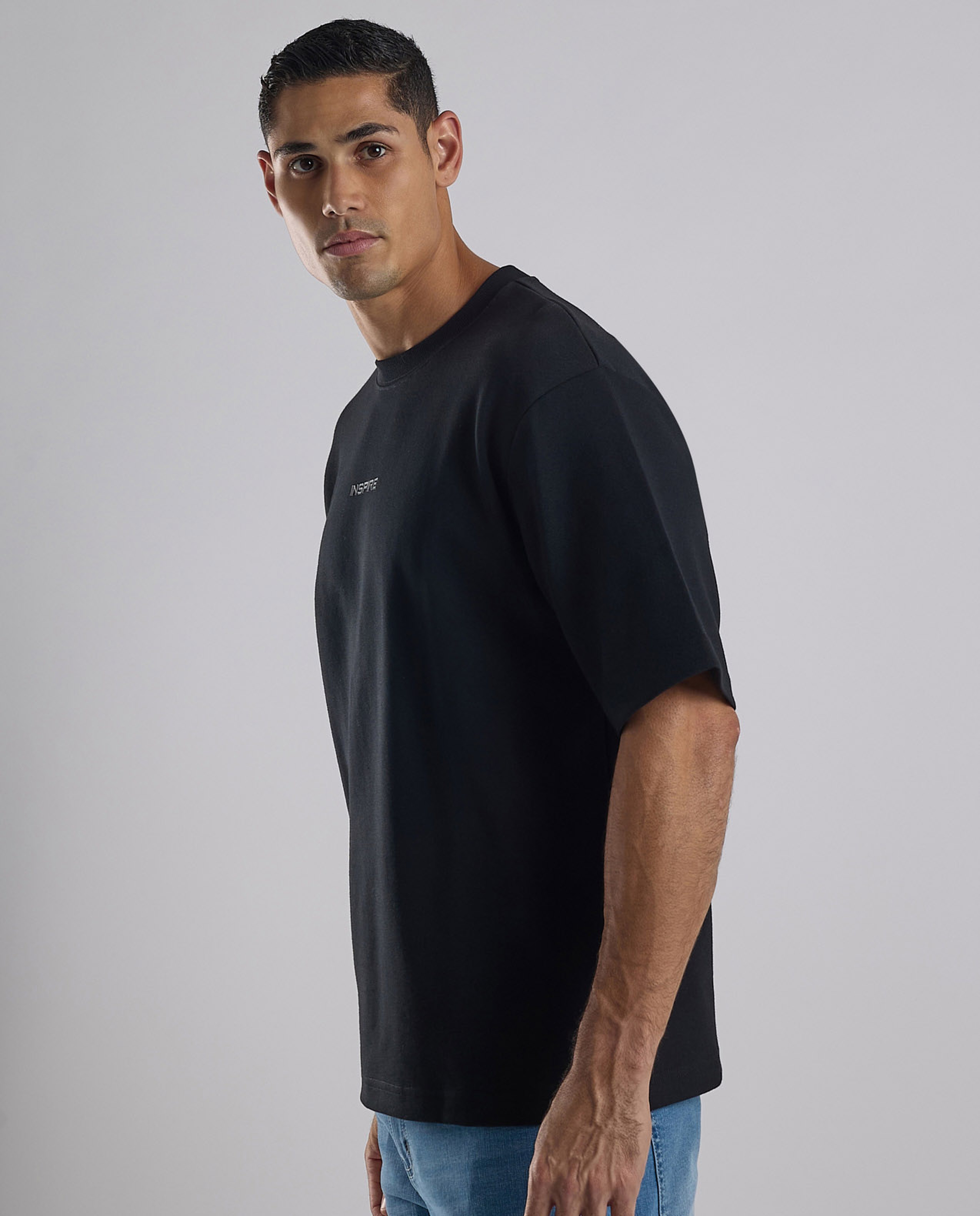 Solid T-Shirt with Crew Neck and Short Sleeves