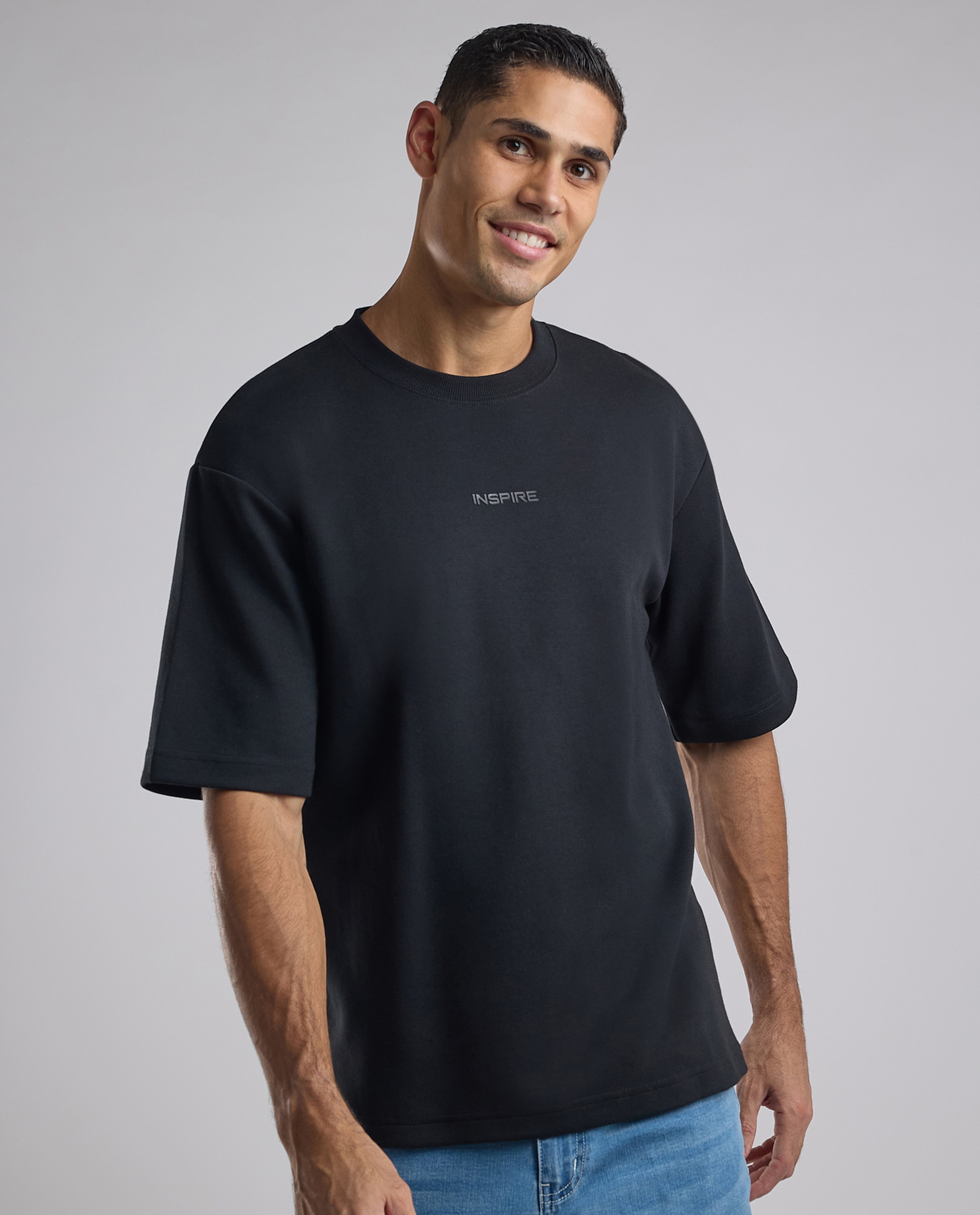Solid T-Shirt with Crew Neck and Short Sleeves