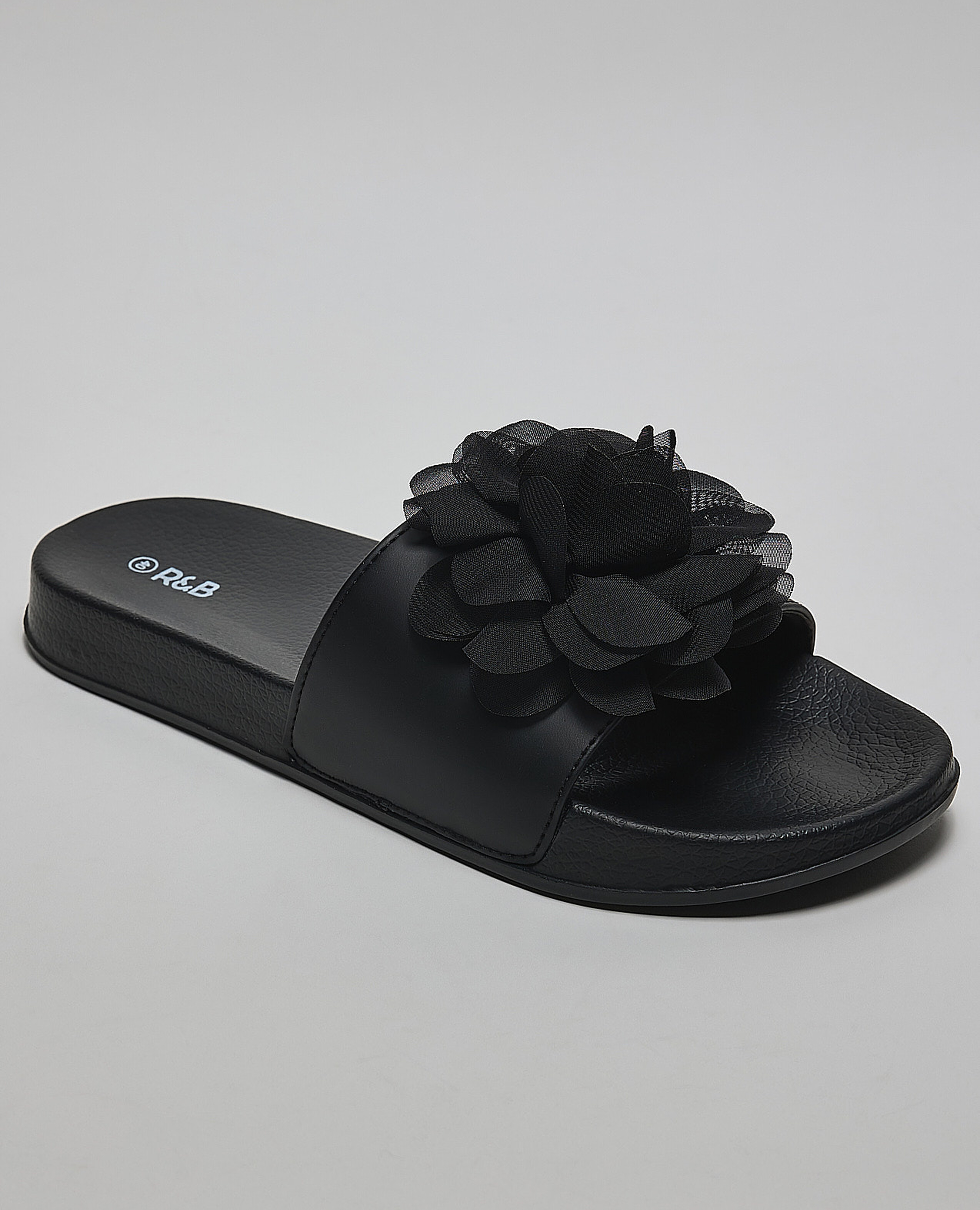 Flower Appliqued Slides