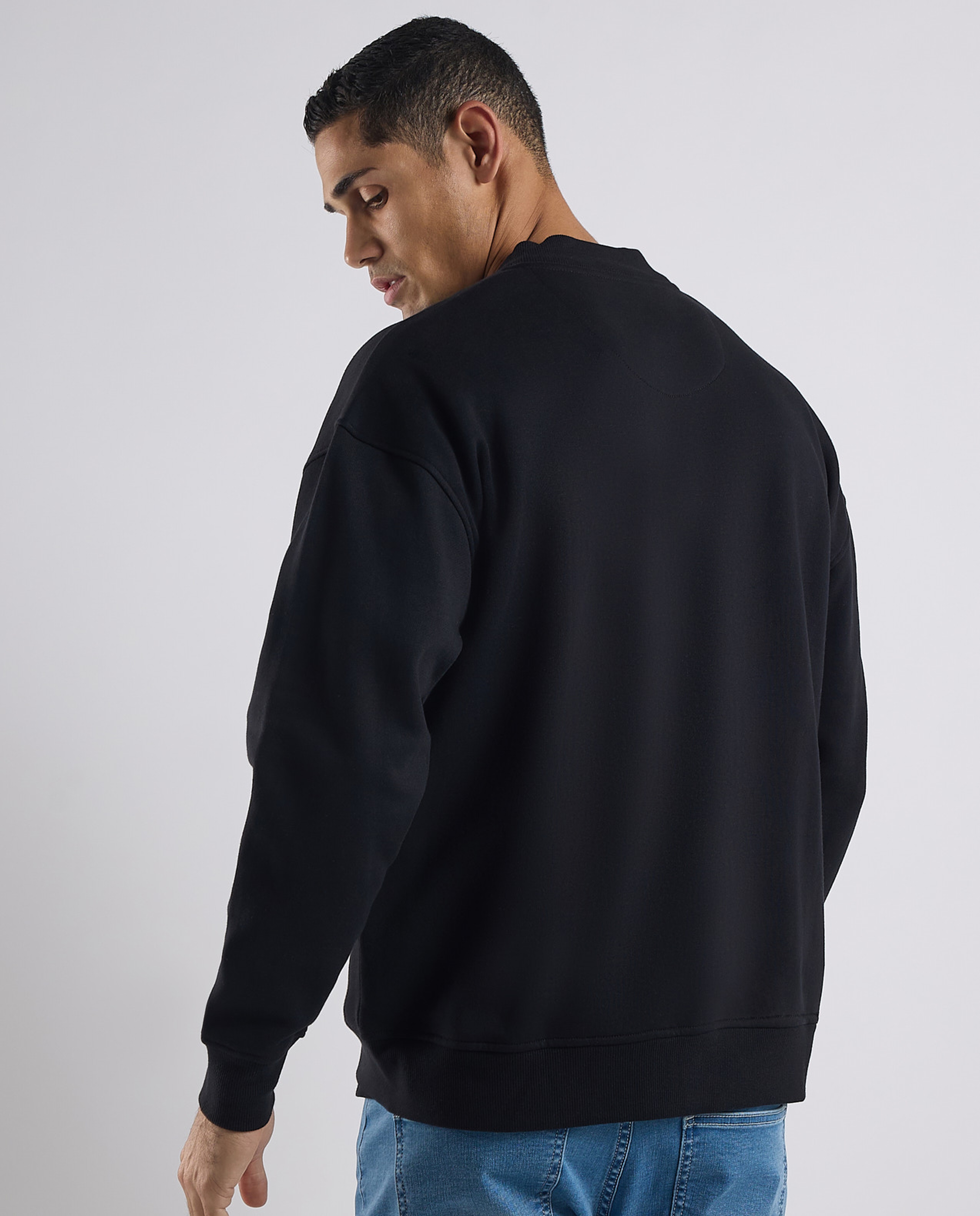 Solid Bomber Jacket with Zipper Closure