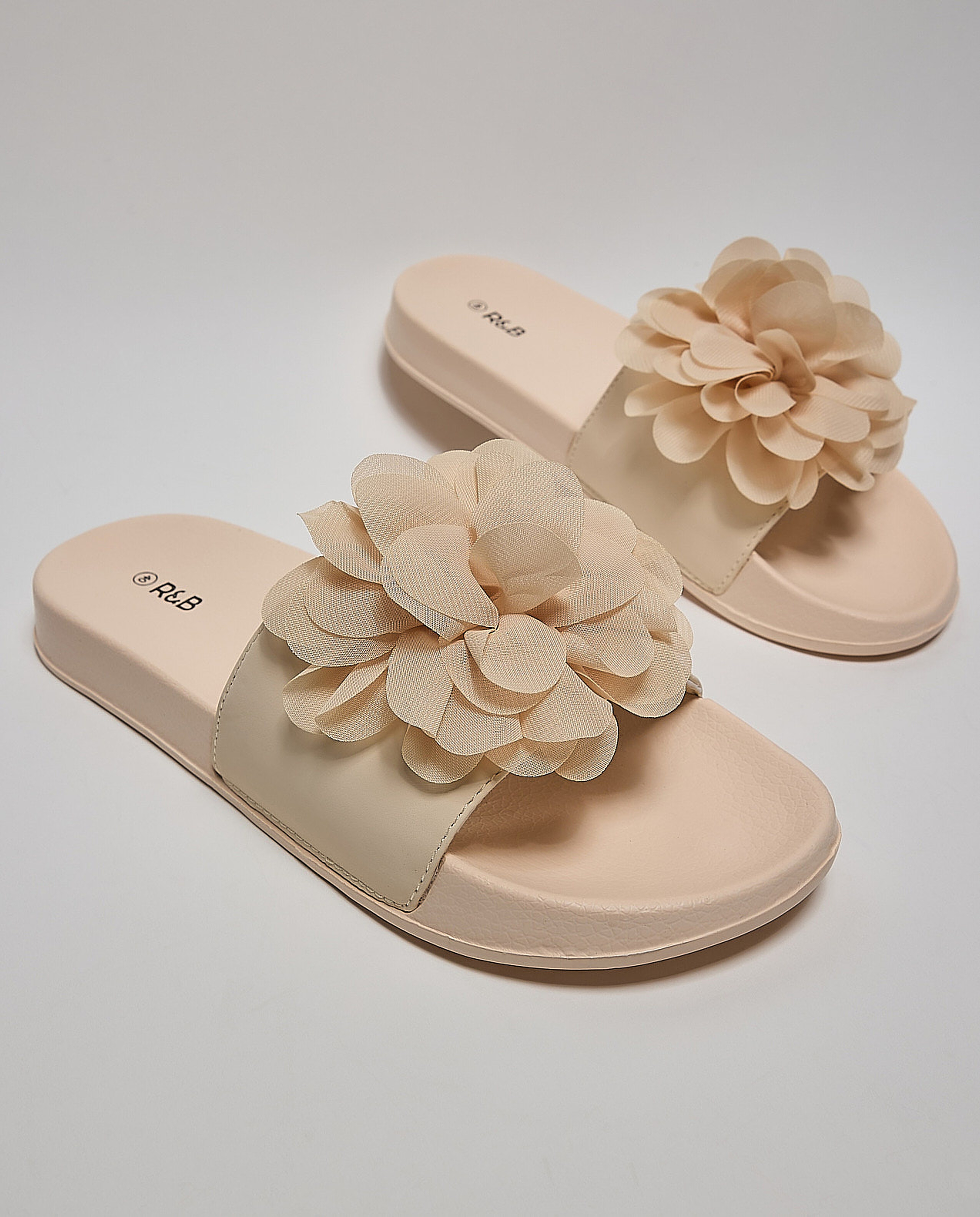 Flower Appliqued Slides
