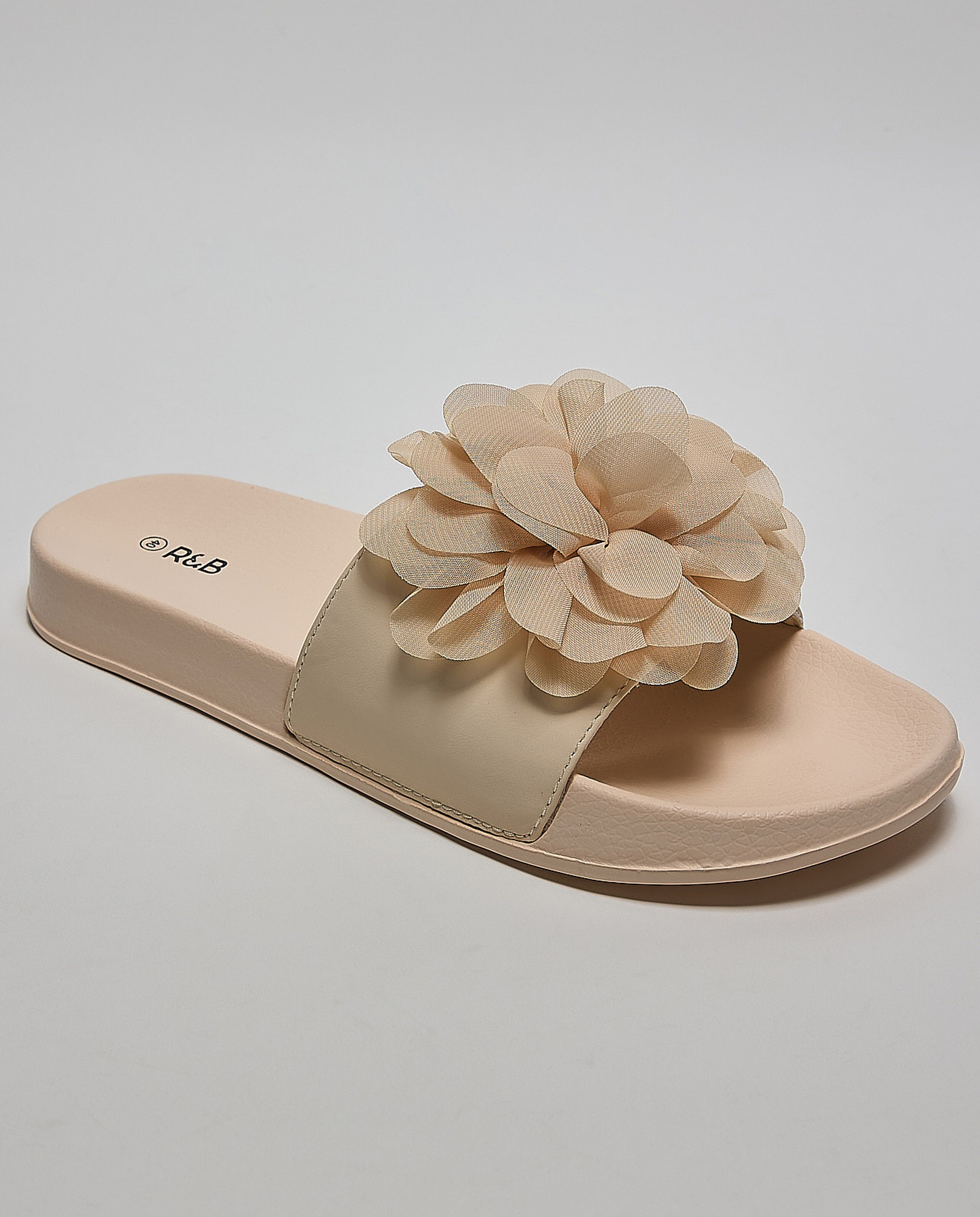 Flower Appliqued Slides