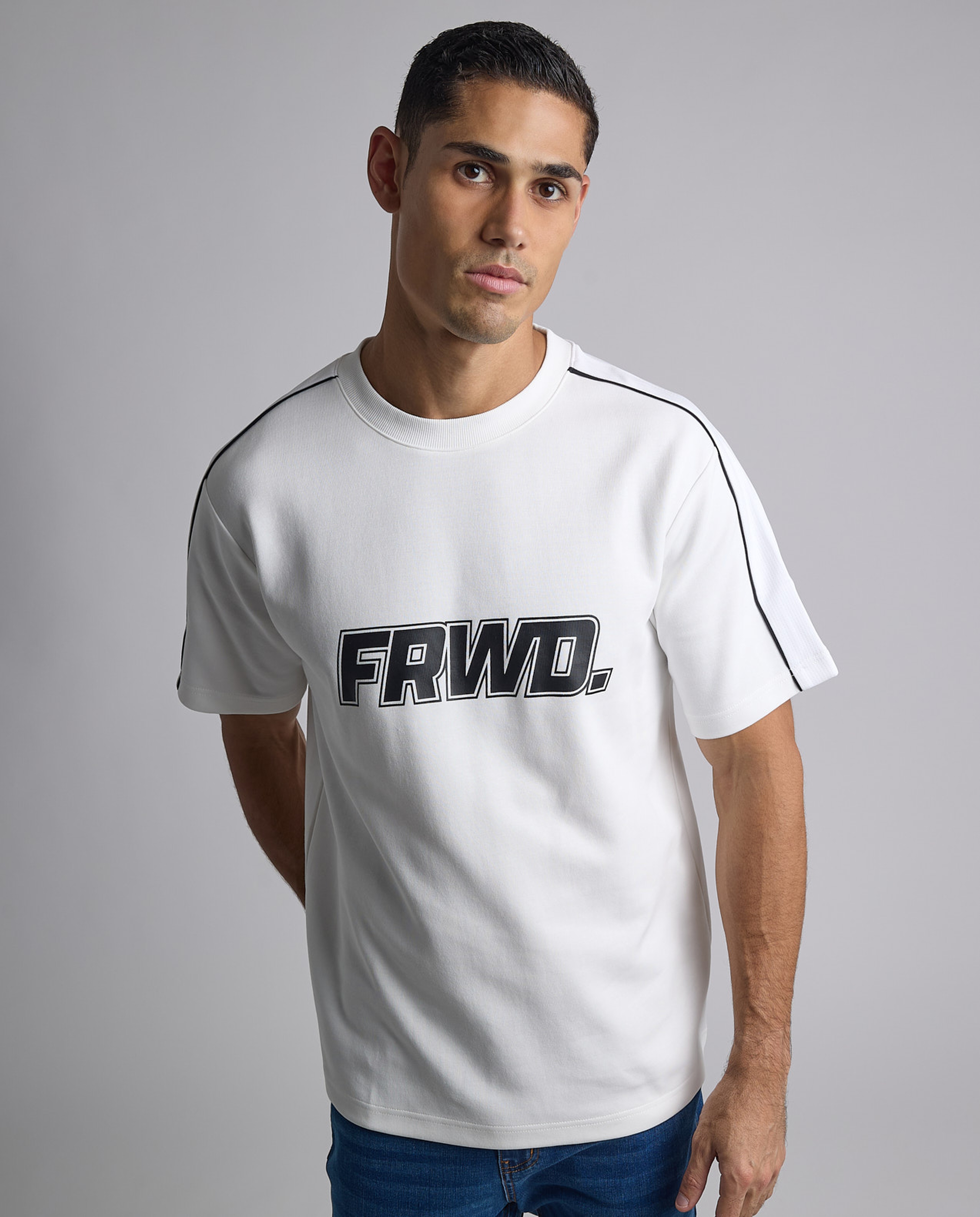 Printed T-Shirt with Crew Neck and Short Sleeves
