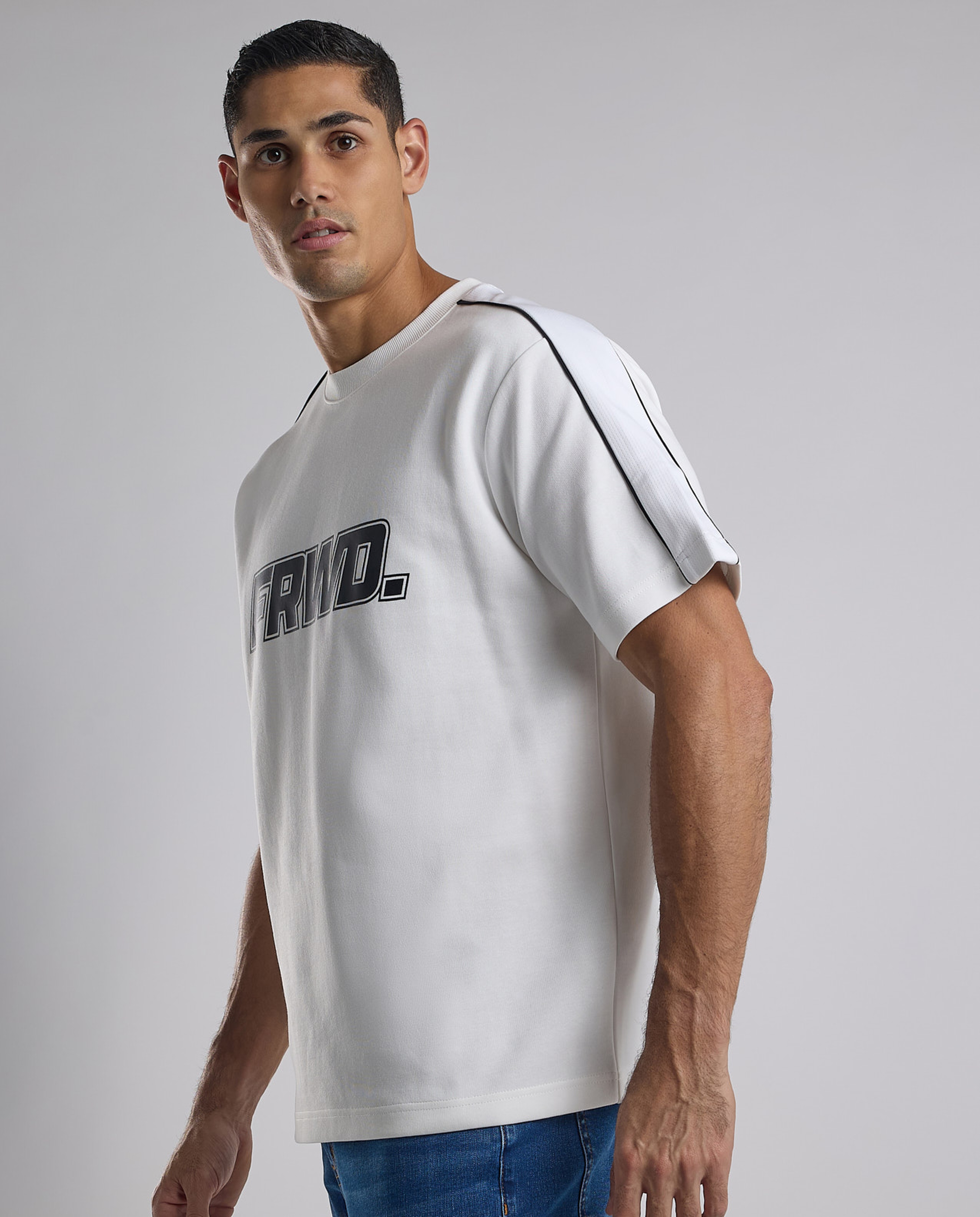 Printed T-Shirt with Crew Neck and Short Sleeves