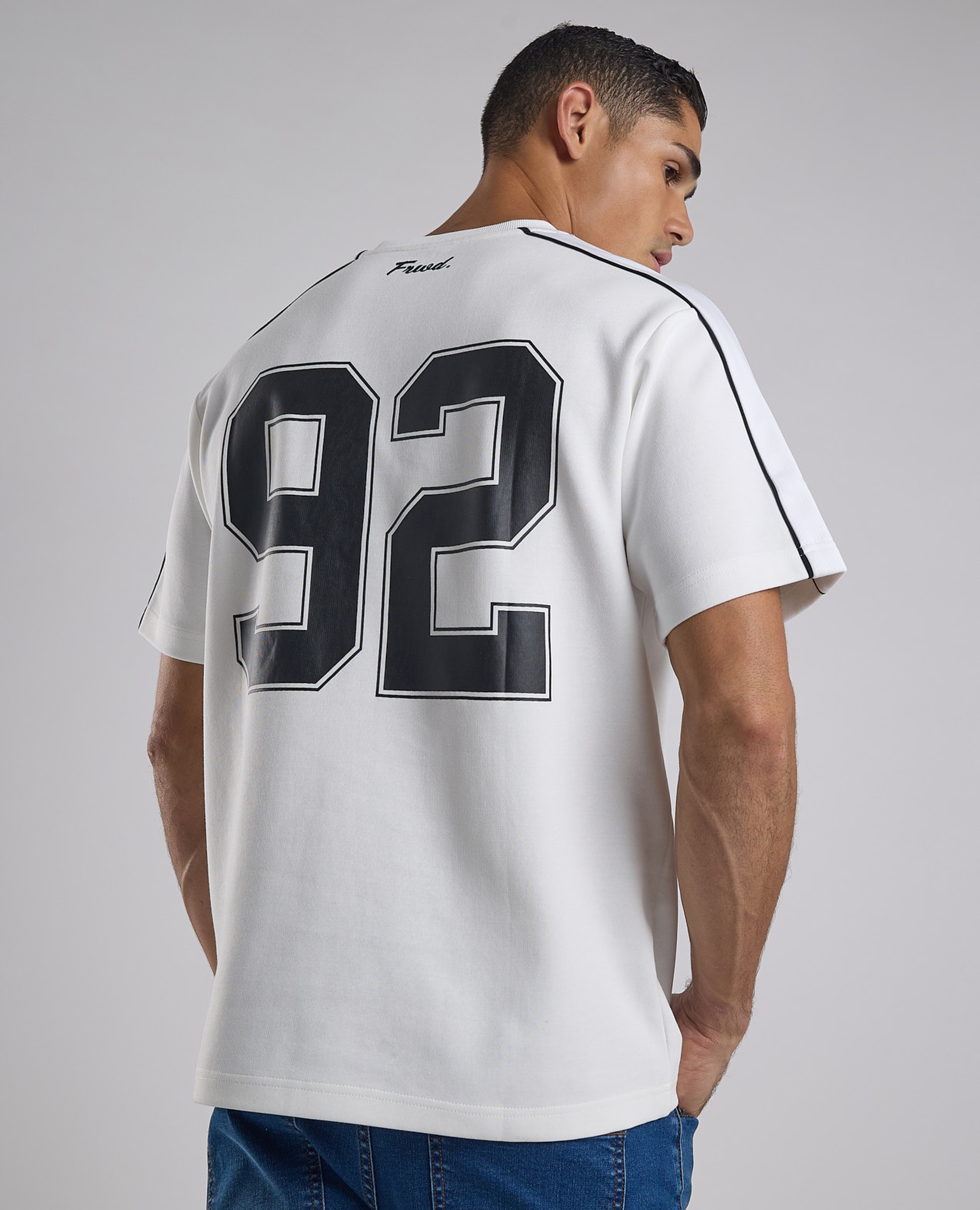 Printed T-Shirt with Crew Neck and Short Sleeves