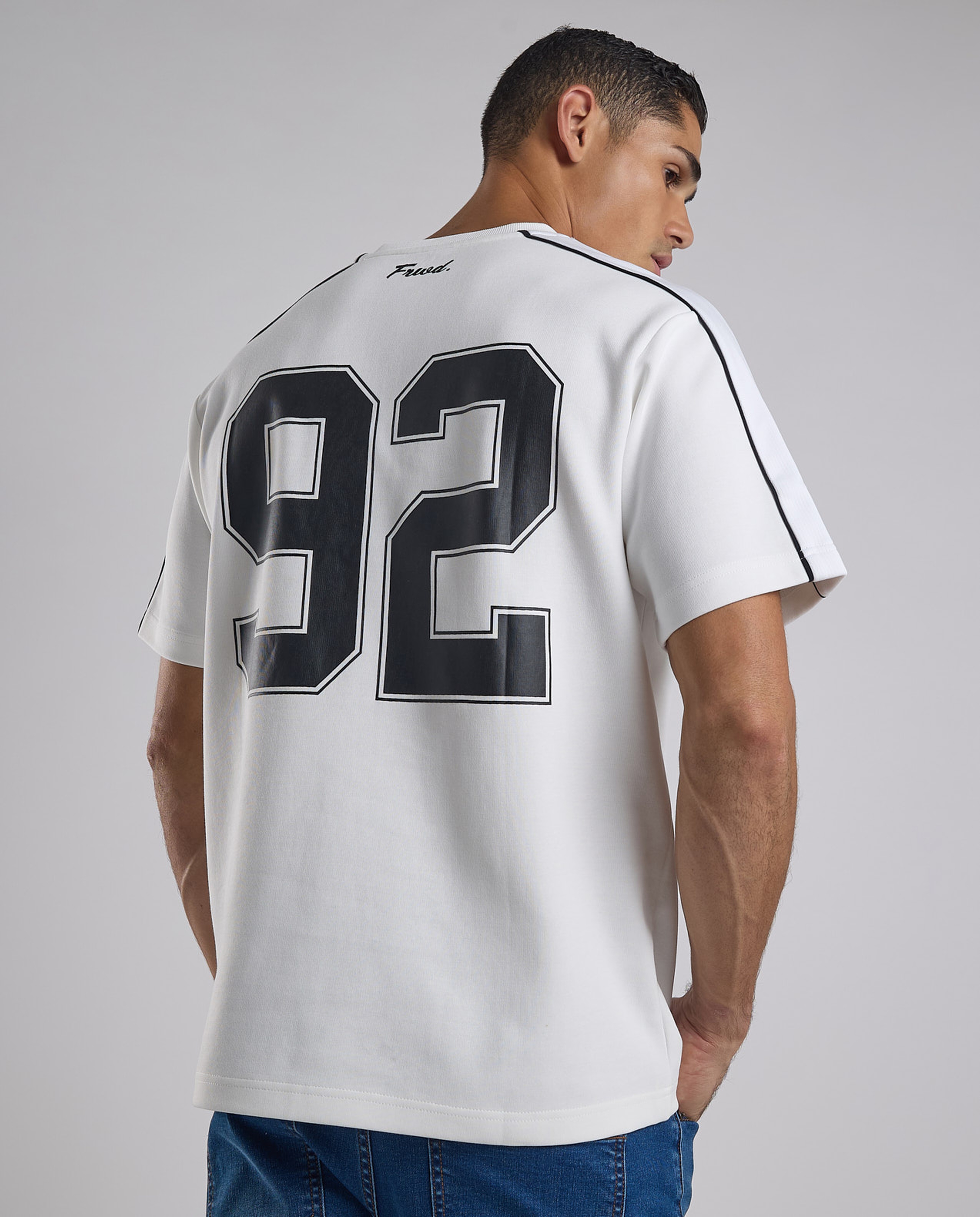 Printed T-Shirt with Crew Neck and Short Sleeves