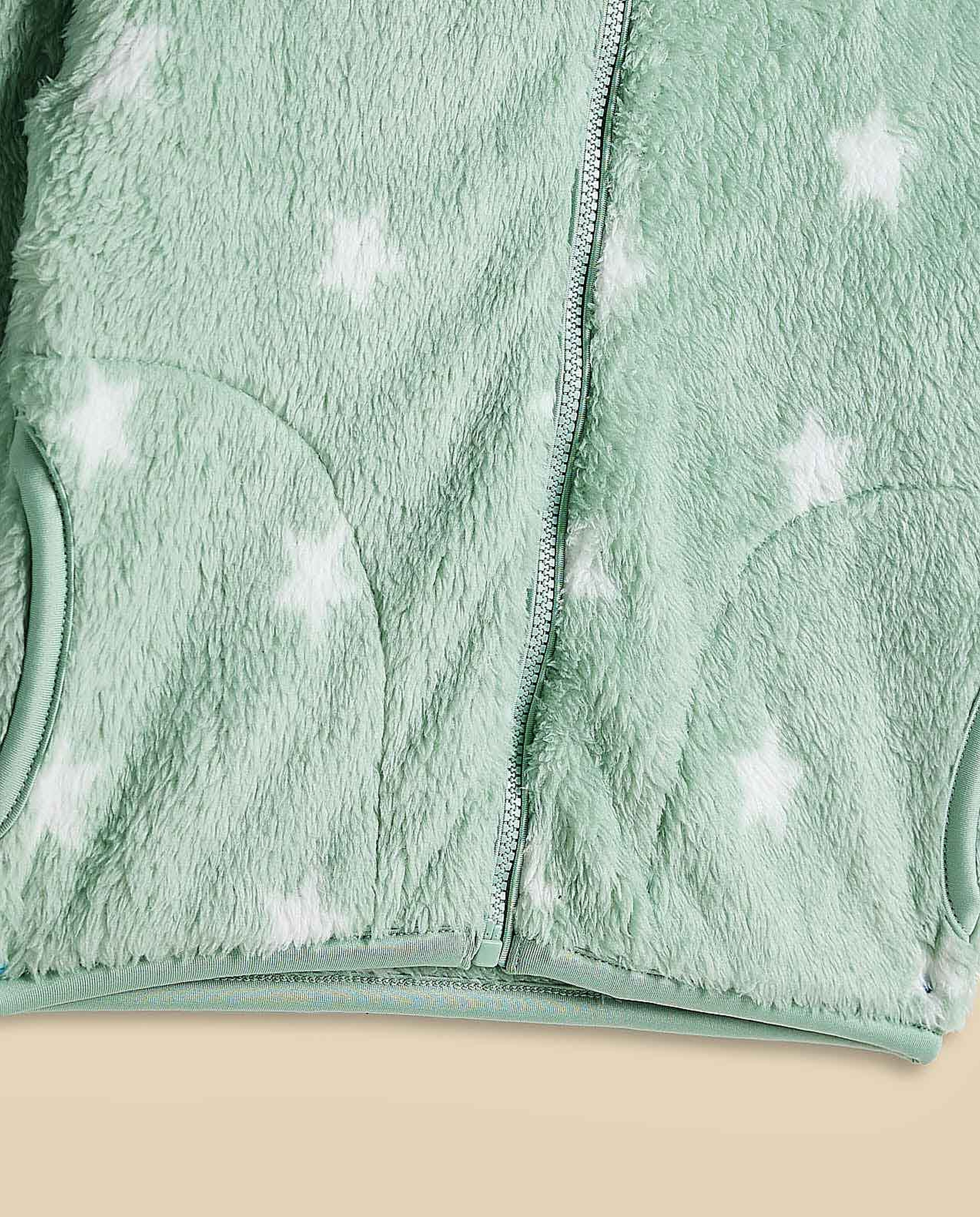 Printed Jacket with High Neck and Long Sleeves