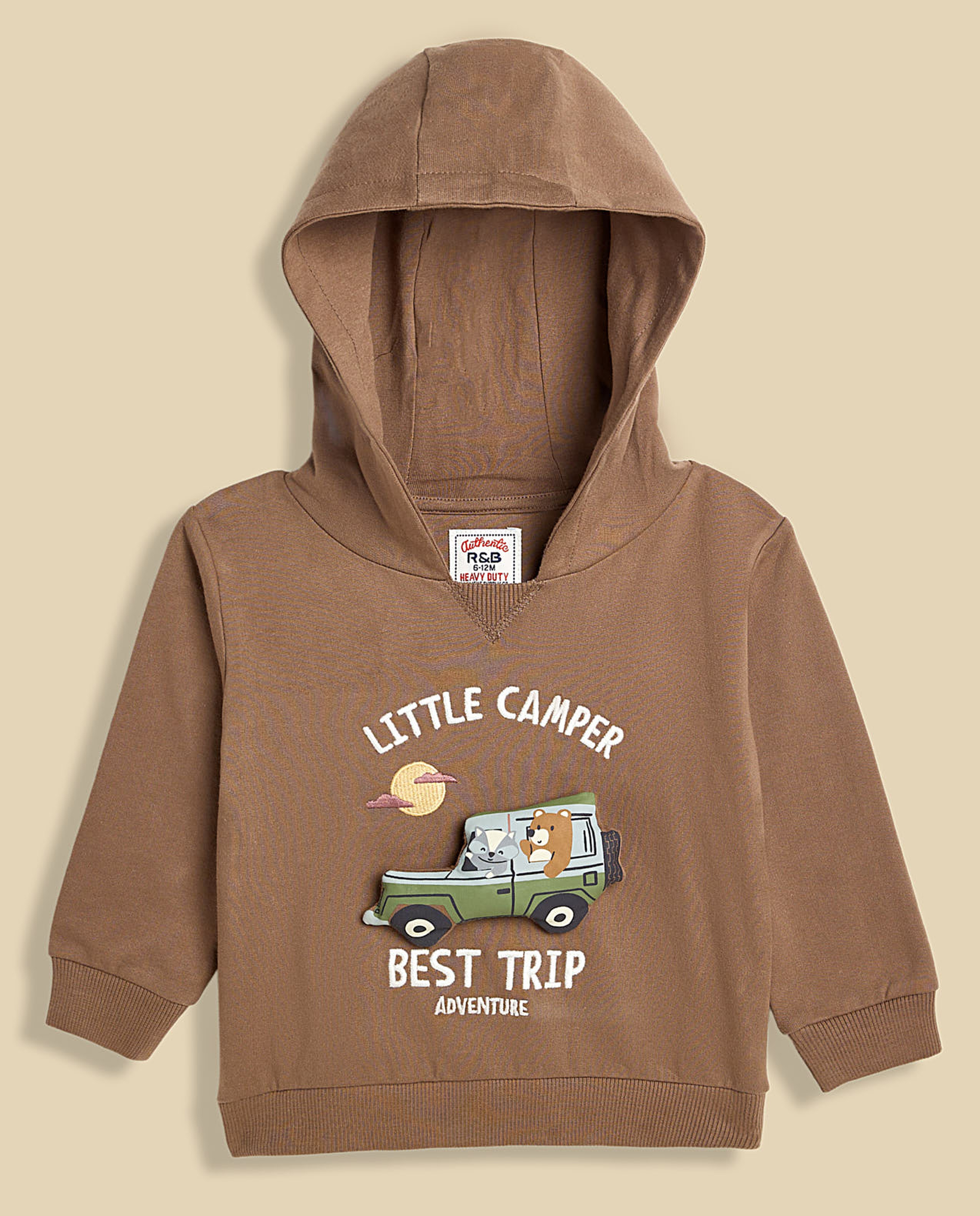 Embroidered Hoodie with Long Sleeves