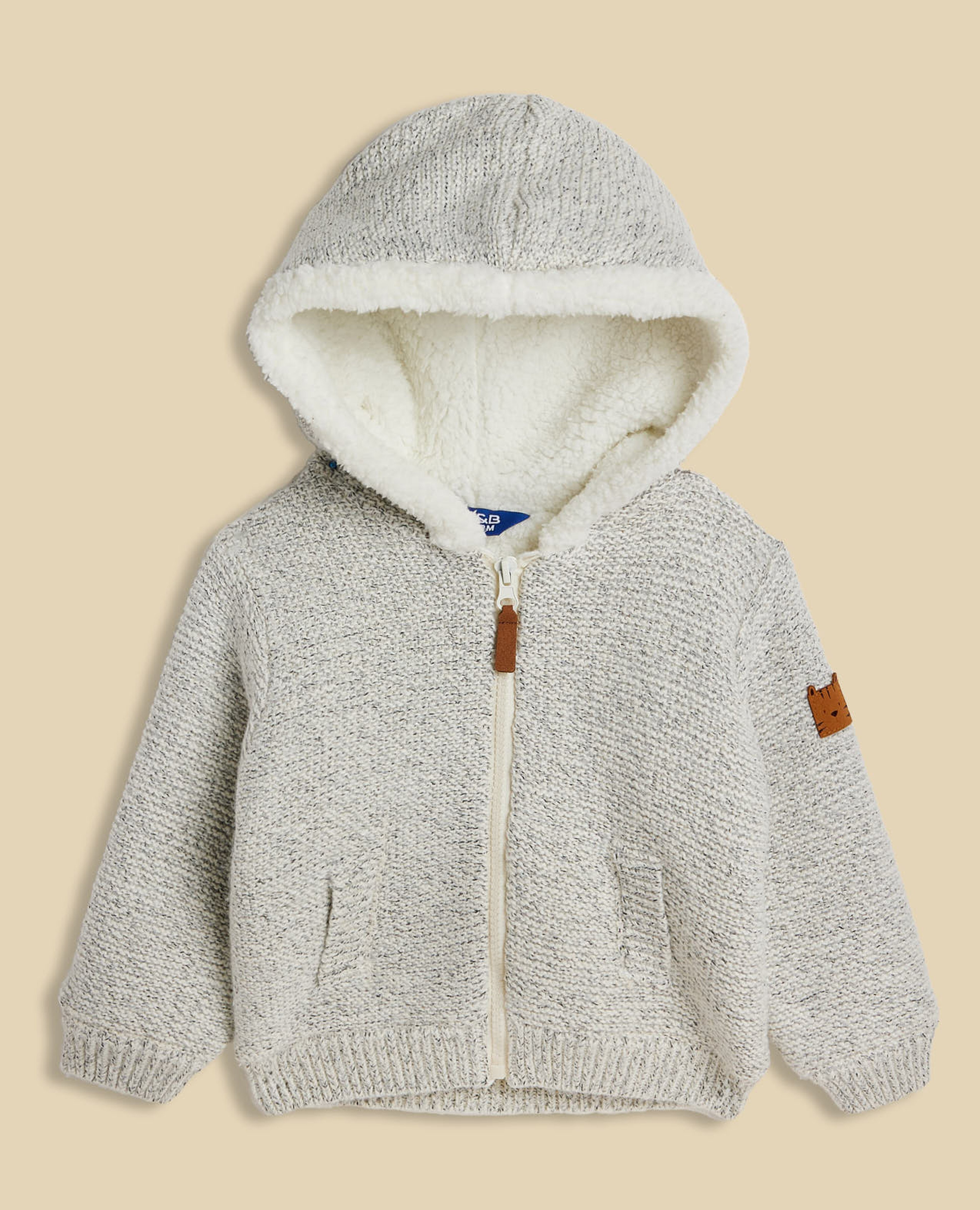 جاكيت ناعم بهودي وسحاب