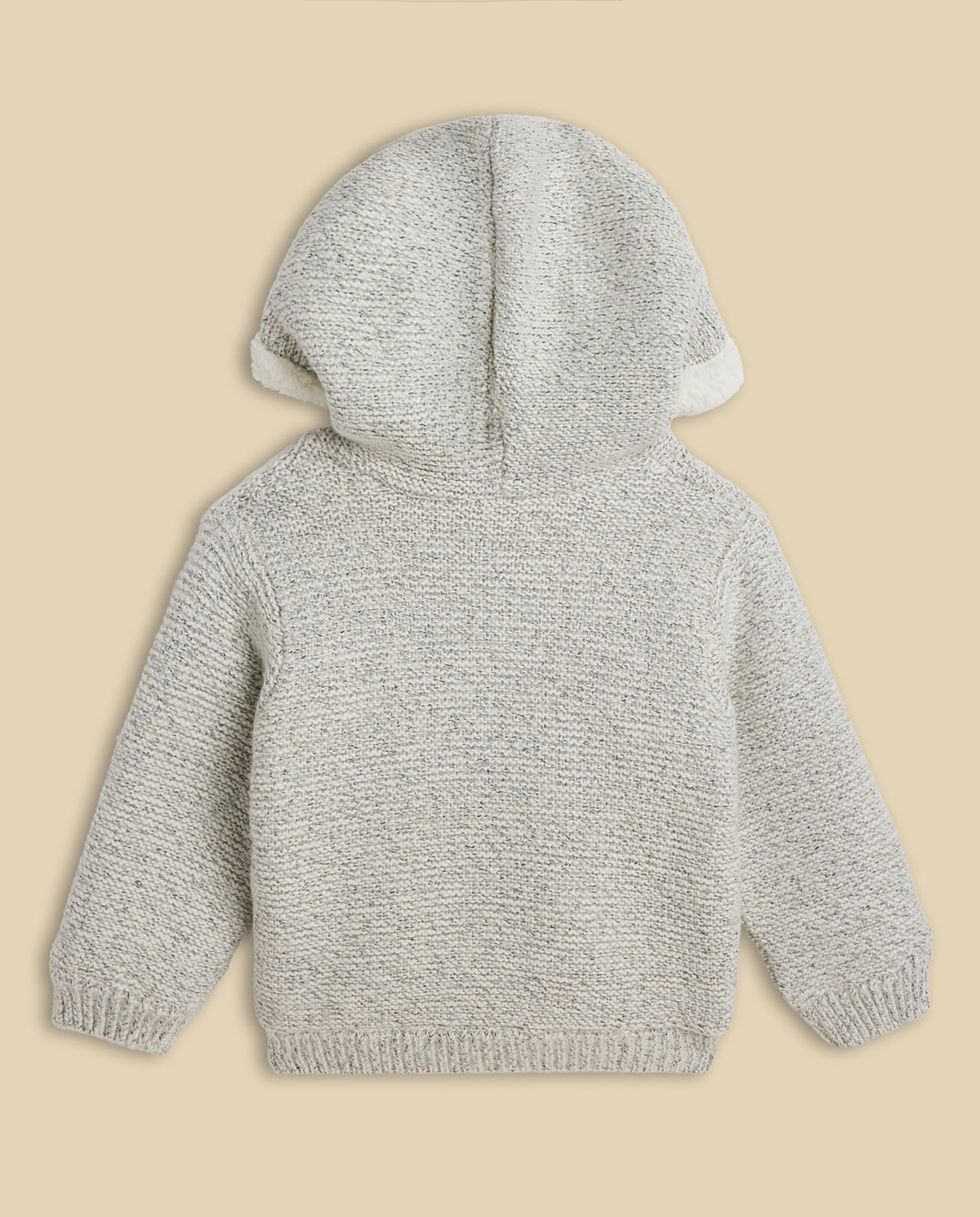 Plush Hooded Jacket with Zipper Closure