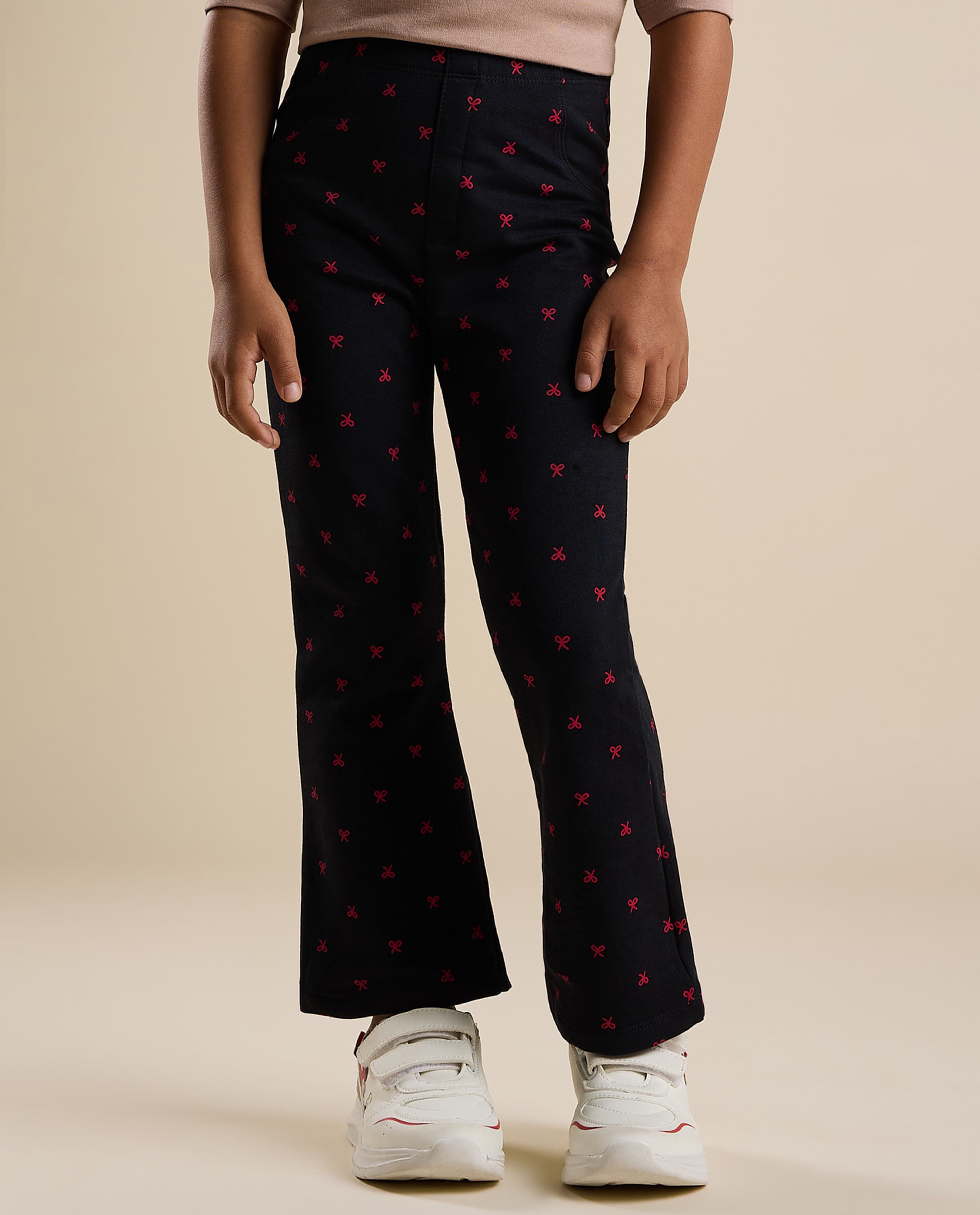 Printed Leggings with Elastic Waist
